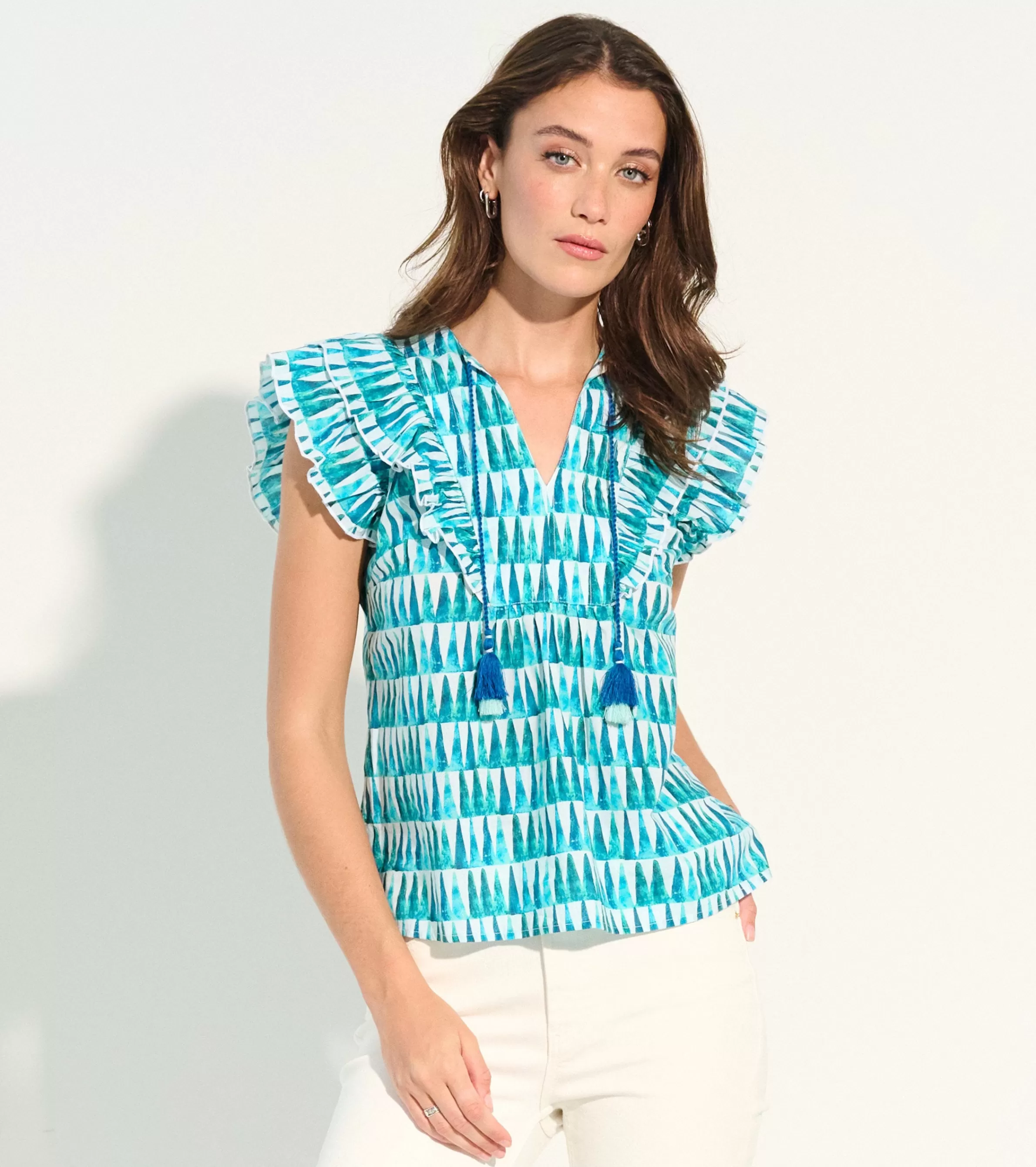 Women Hatley Tops*Alexa Popover Top - Painted Triangles