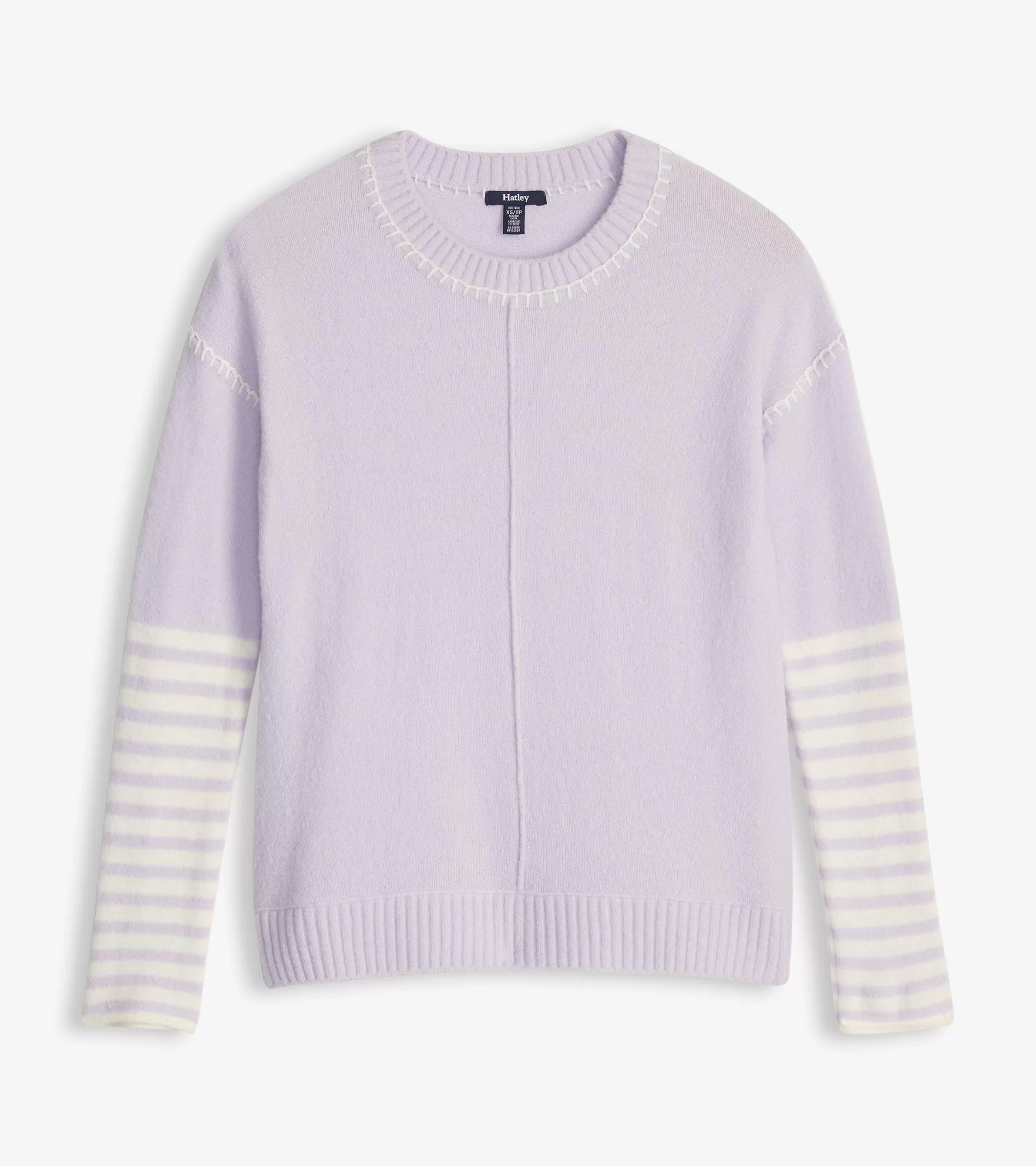 Women Hatley Sweaters*Avery Sweater - Lilac Stripes