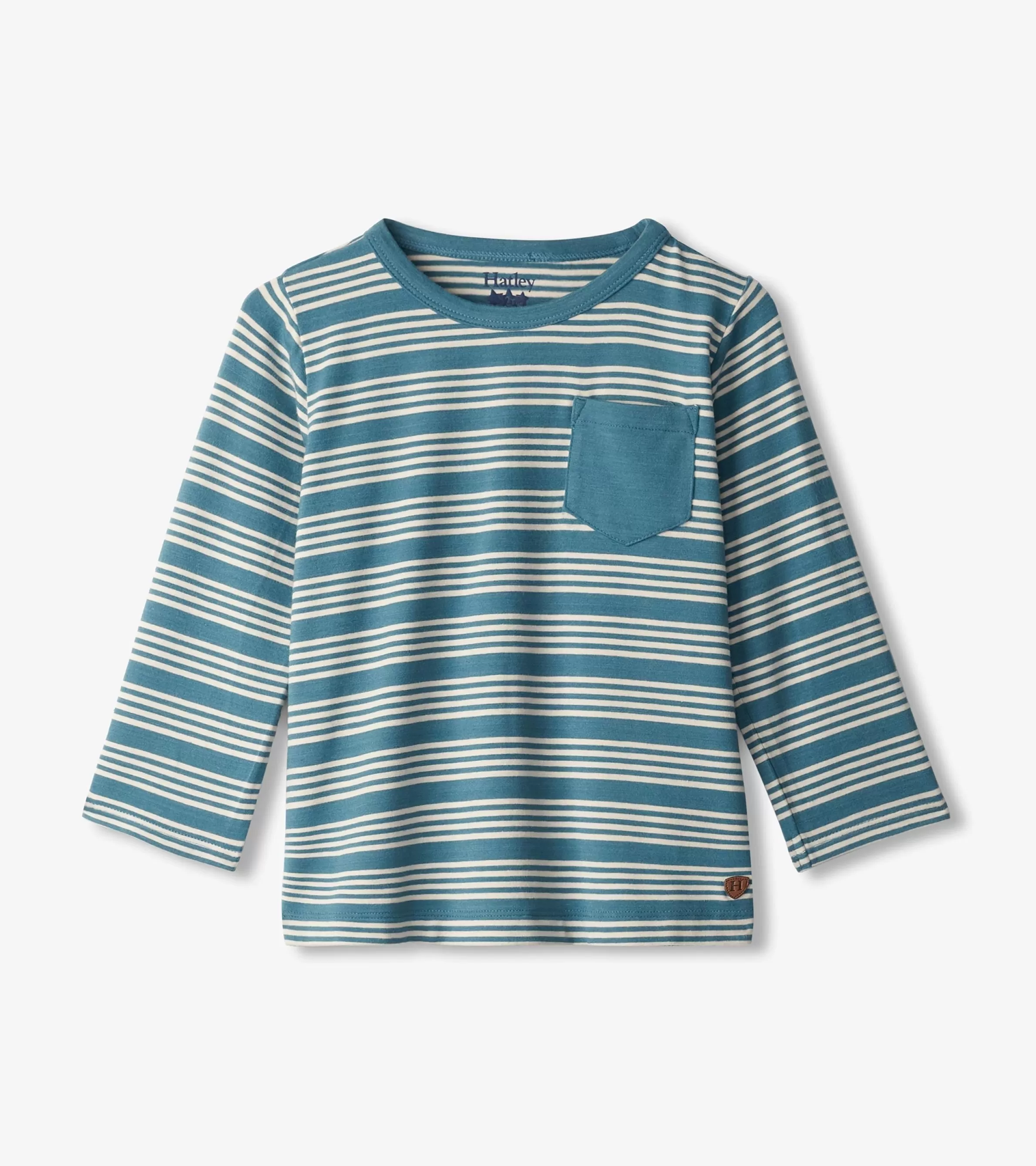 Hatley Tops*Baby & Toddler Boys Bluestone Stripes Long Sleeve Bamboo T-Shirt