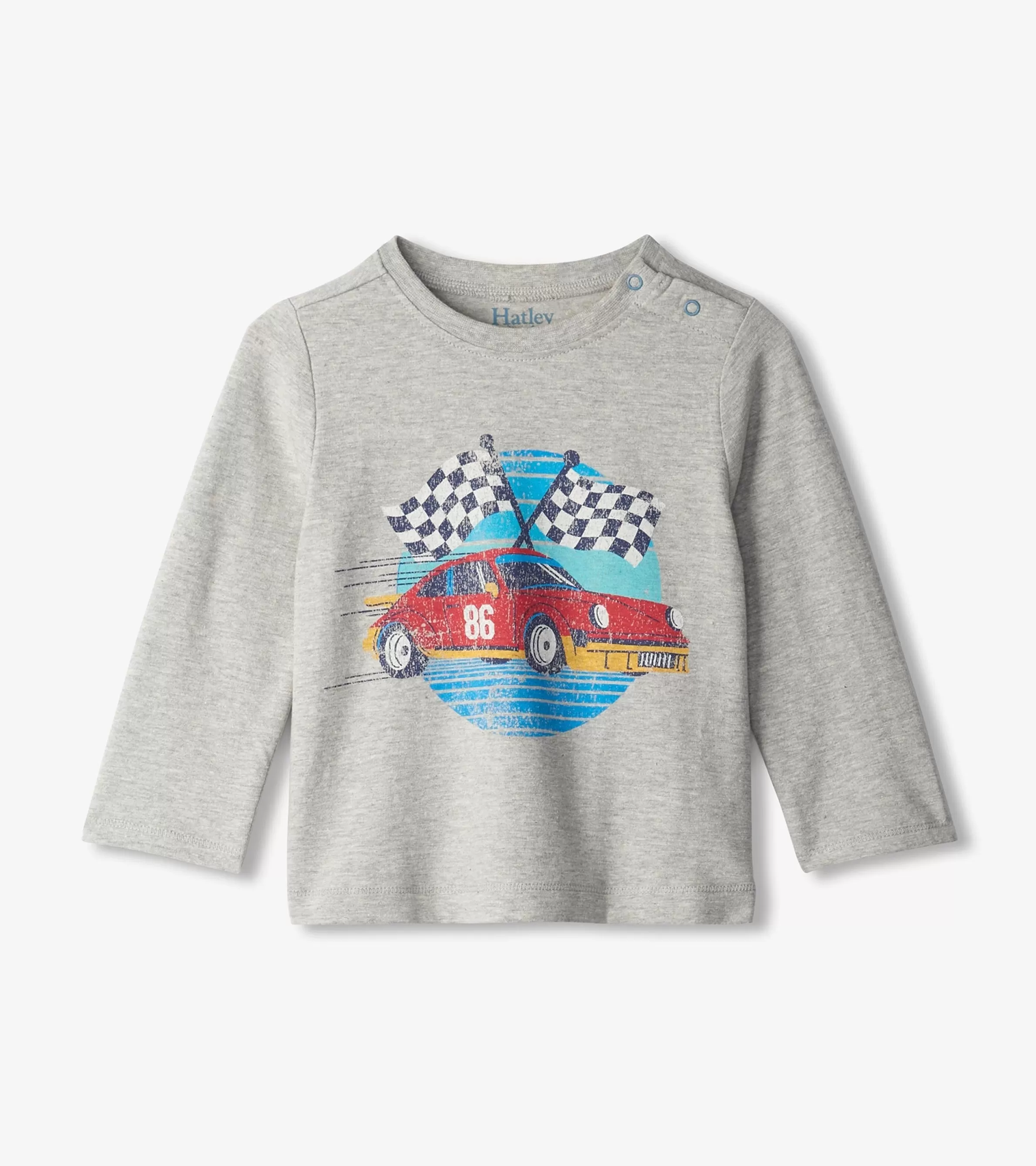 Hatley Tops*Baby & Toddler Boys Checkered Flag Long Sleeve T-Shirt