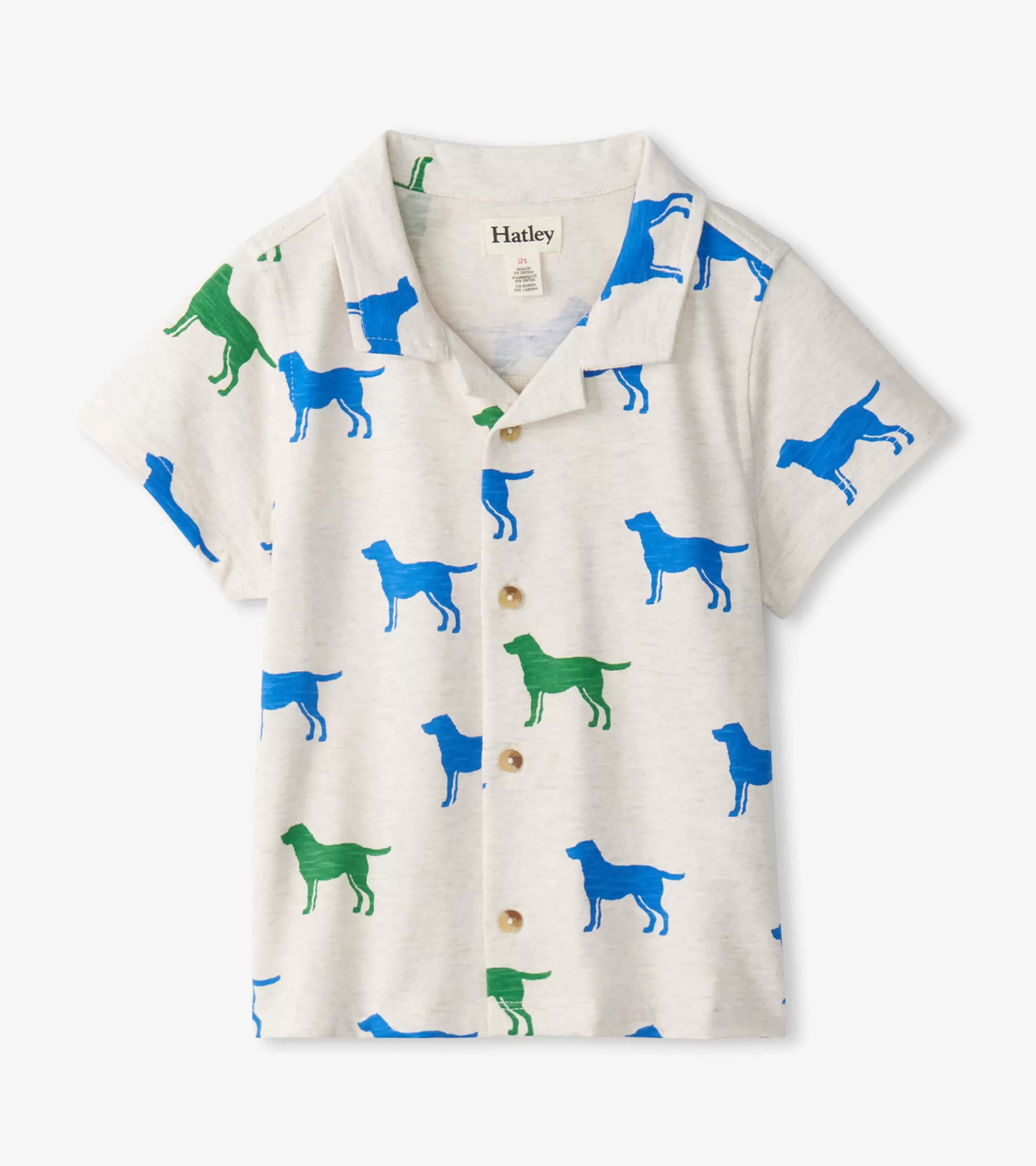 Hatley Tops*Baby & Toddler Boys Dog Silhouette Jersey Button Down