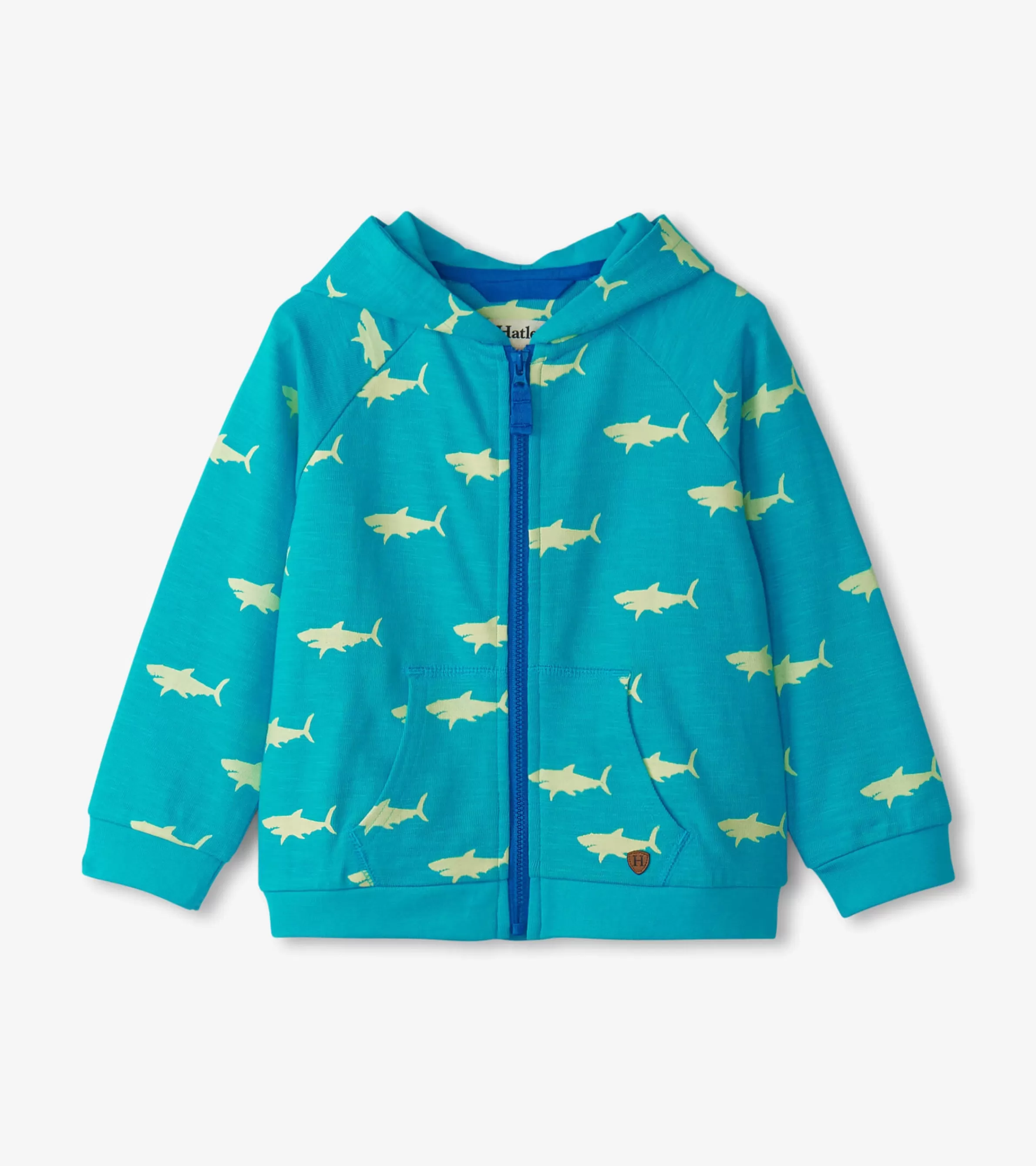 Hatley Sweaters*Baby & Toddler Boys Shark Silhouette Glow Zip-Up Hoodie