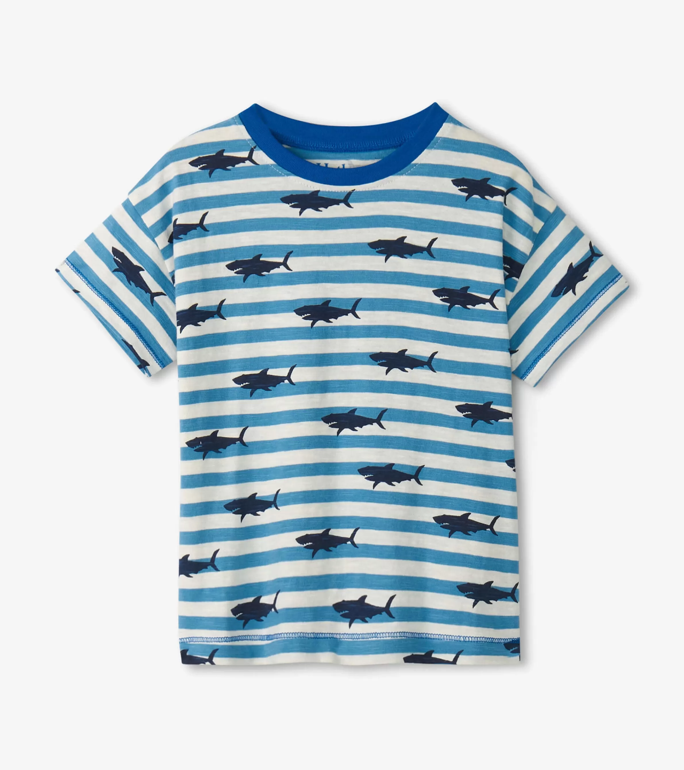 Hatley Tops*Baby & Toddler Boys Shark Stripes Slouchy Tee