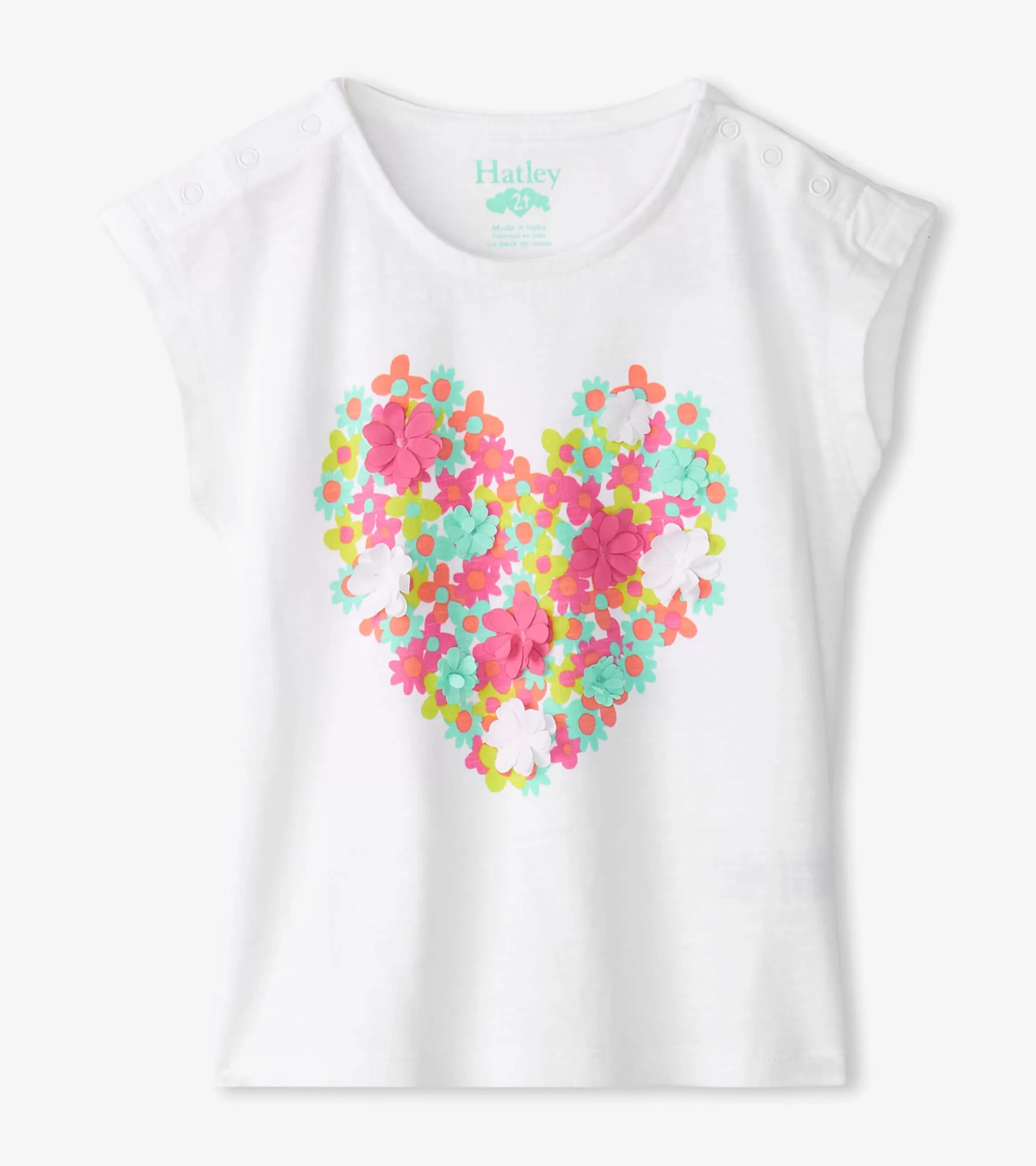 Hatley Tops*Baby & Toddler Girls Chiffon Heart Snap Button Shirt