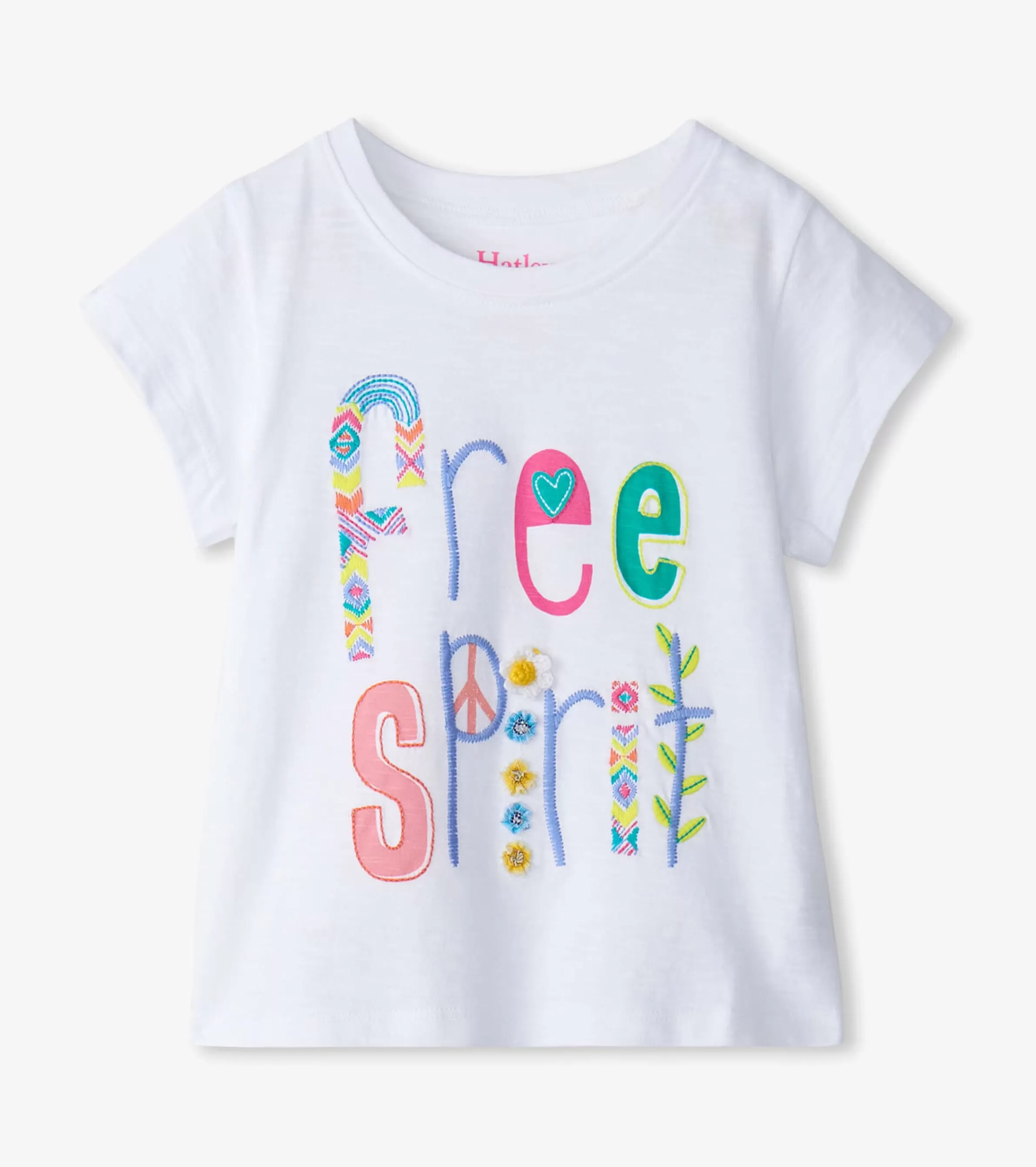 Hatley Tops*Baby & Toddler Girls Free Spirit White Graphic Tee