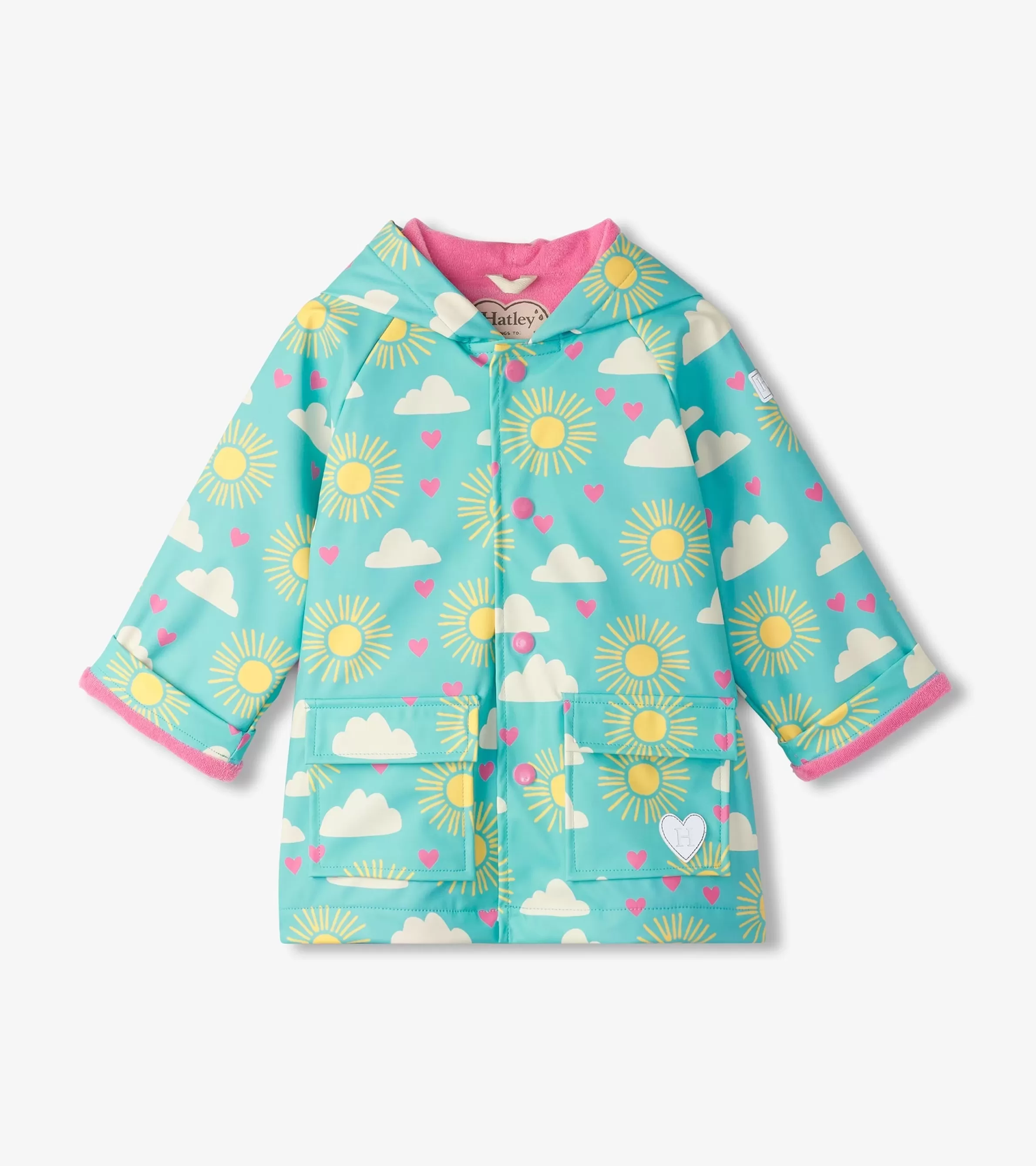 Hatley Rainwear | Rainwear*Baby & Toddler Girls Happy Skies Button-Up Rain Jacket