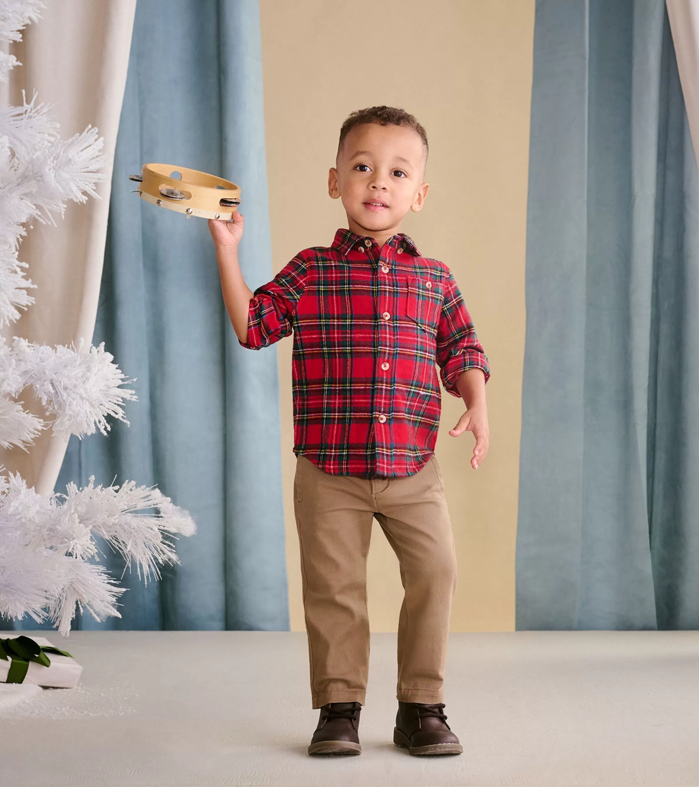 Hatley Tops*Baby & Toddler Red Plaid Button Down Shirt