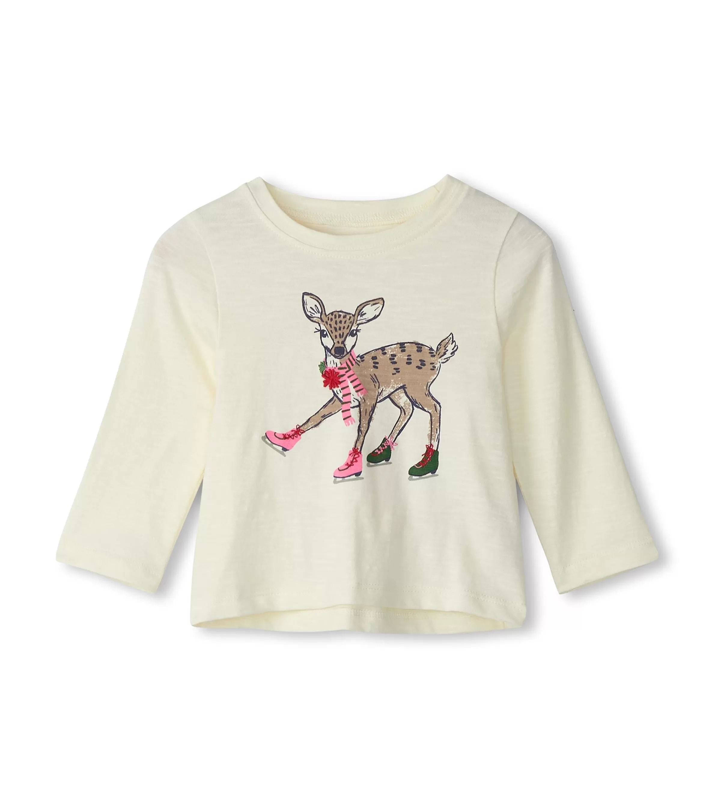 Hatley Tops*Baby & Toddler Skating Deer Long Sleeve T-Shirt