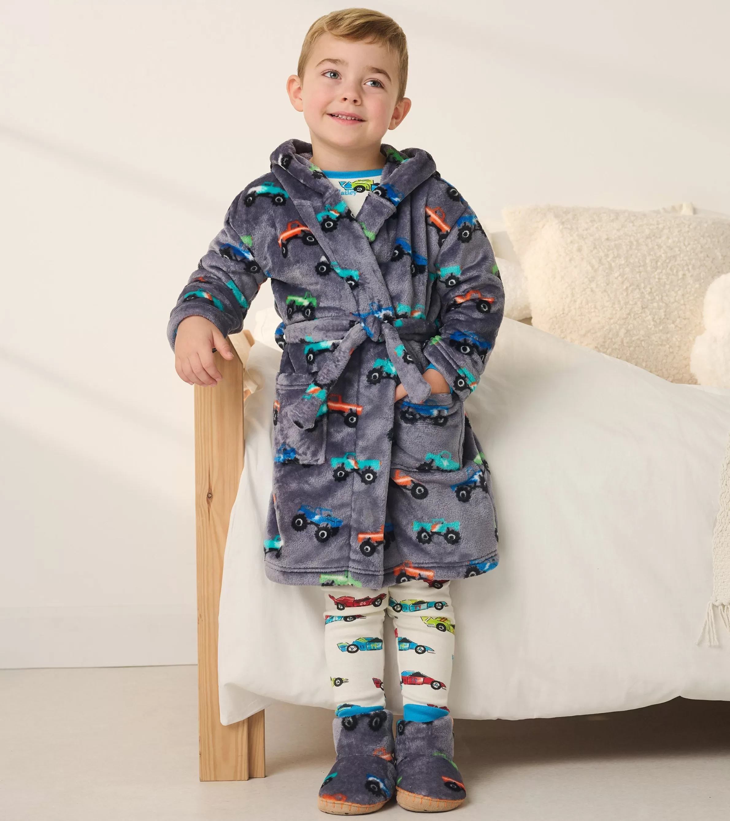 BOY Hatley Sleepwear | Sleepwear*Baby Boys Monster Trucks Fleece Robe