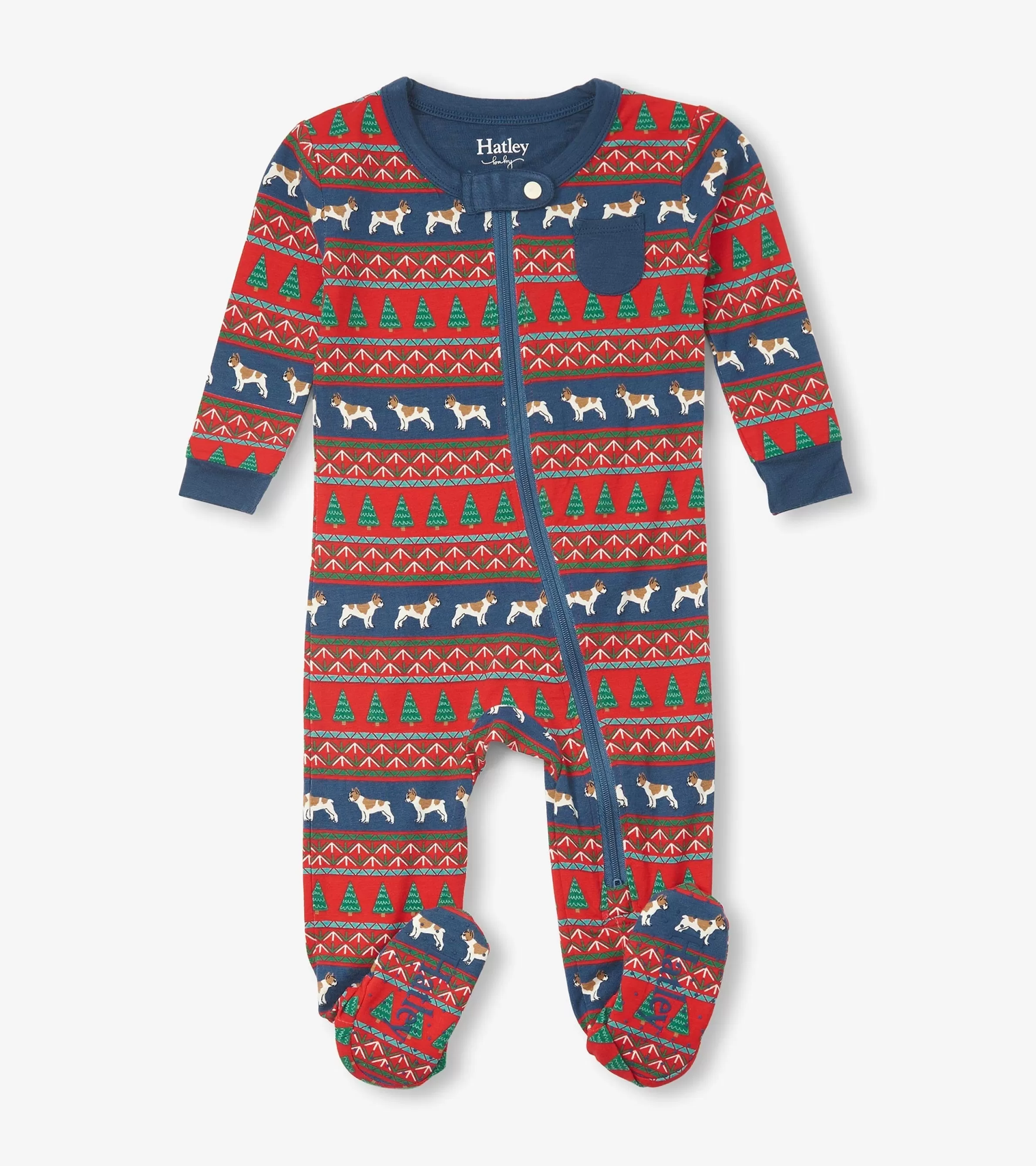 Hatley Sleepwear | Sleepwear*Baby Bulldog Fair Isle Bamboo Footed Sleeper