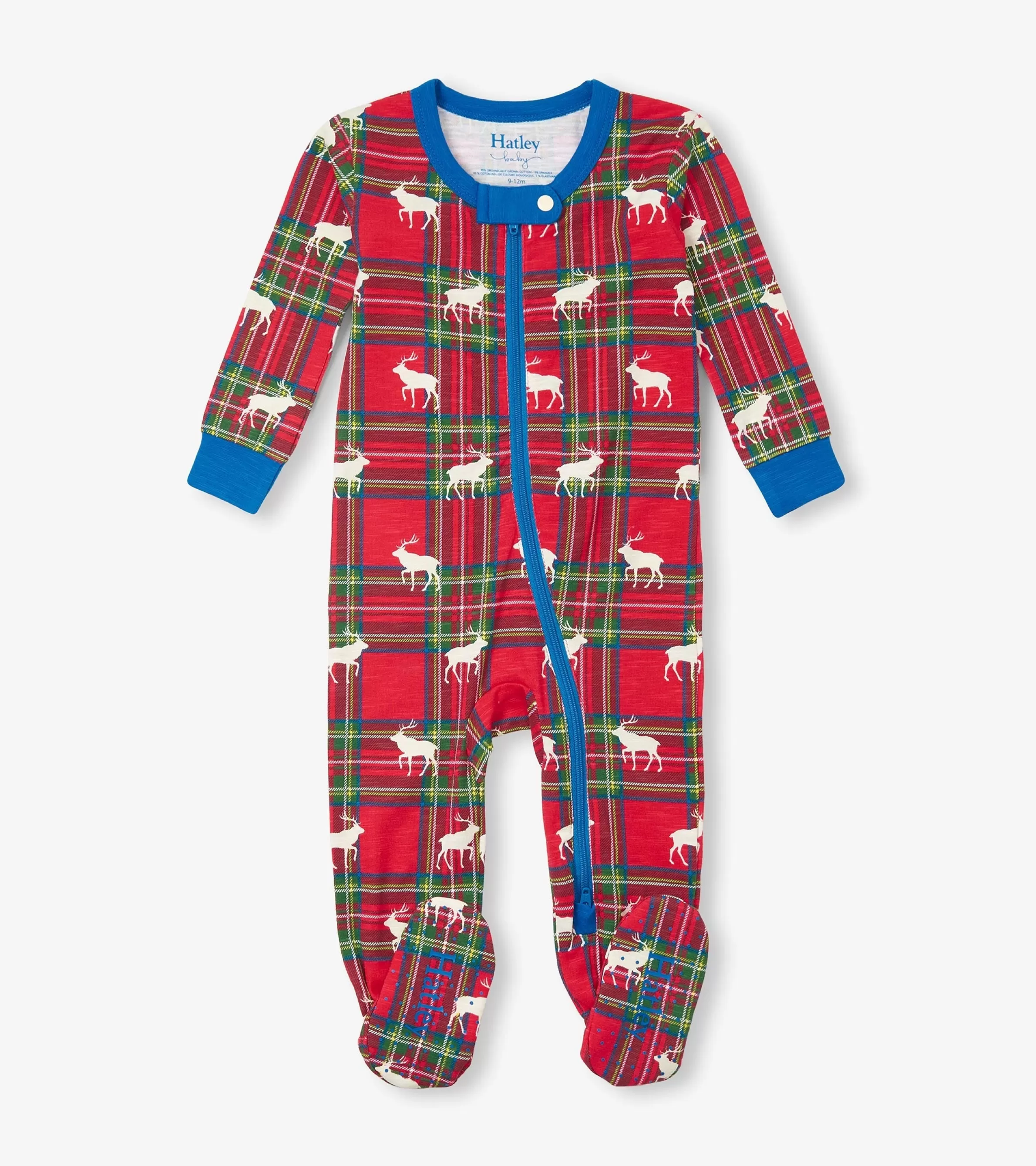 Hatley Sleepwear | Sleepwear*Baby Elk Plaid Cotton Footed Sleeper