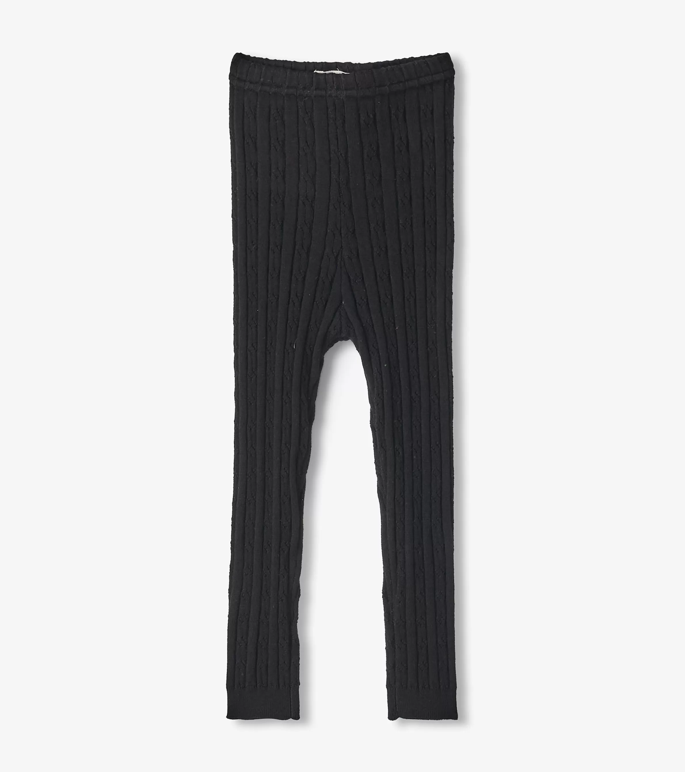 Hatley Bottoms*Baby Girls Black Cable Knit Leggings