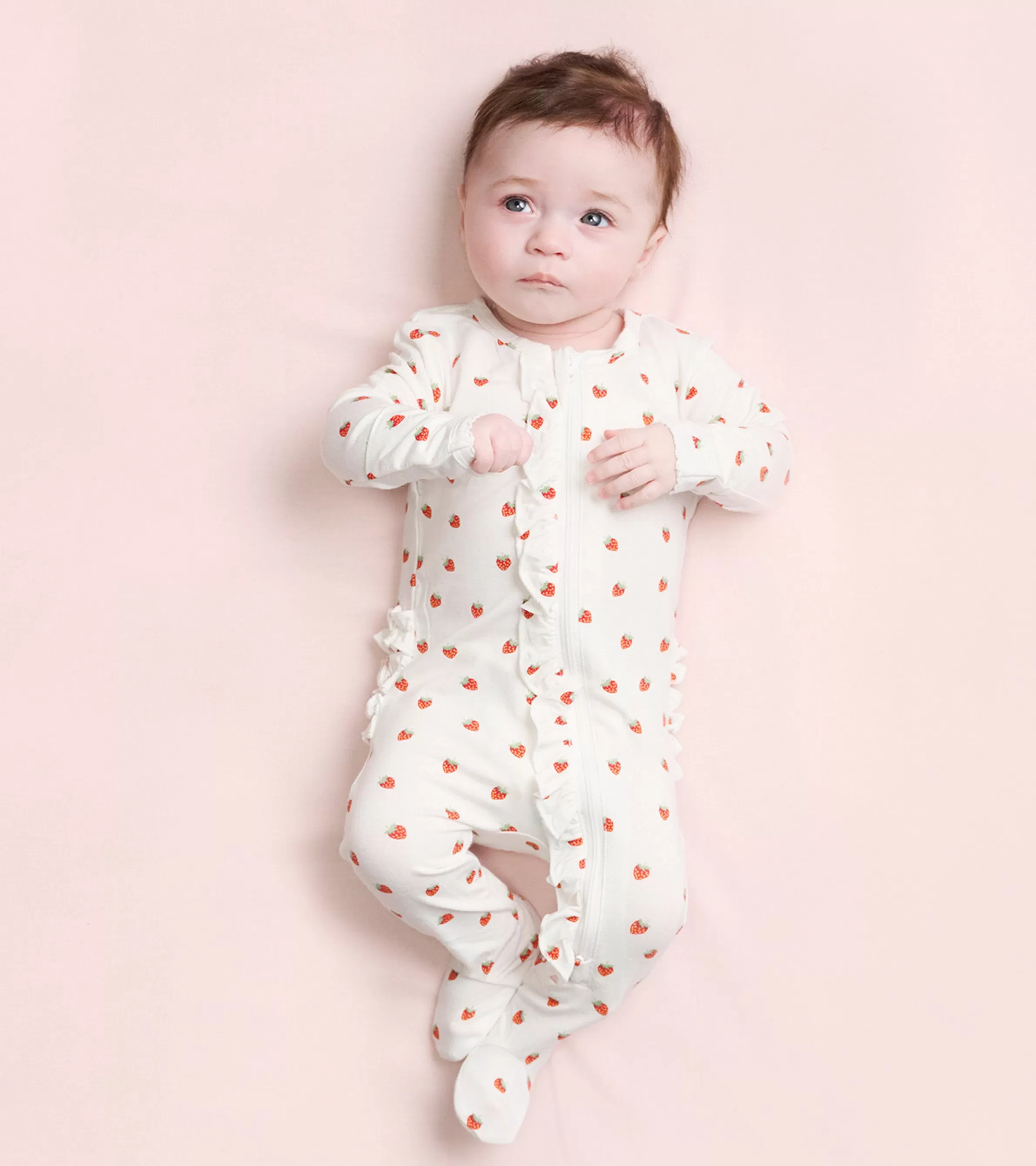 Hatley Sleepwear | Sleepwear*Baby Girls Ditsy Strawberries Footed Sleeper