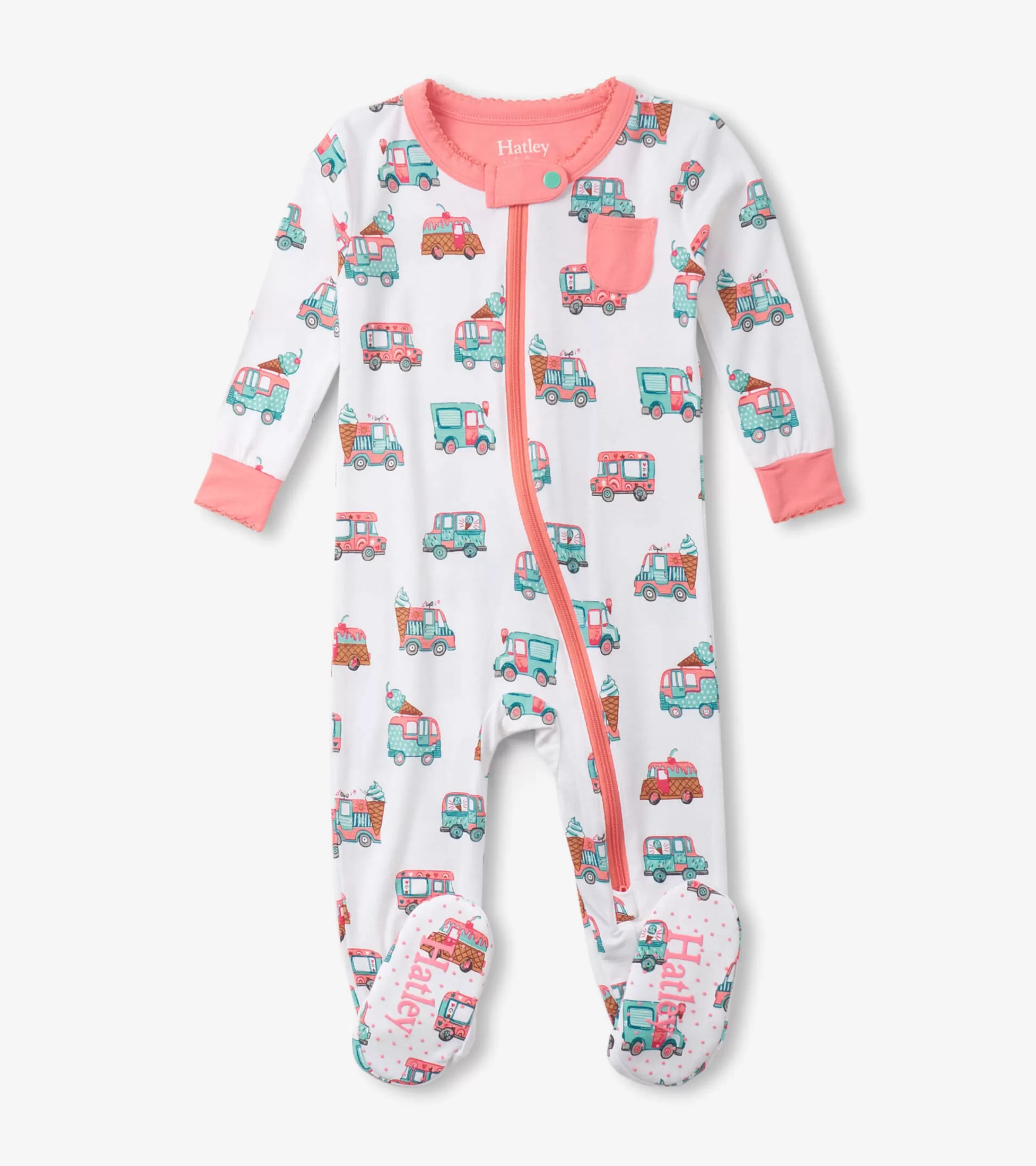 Hatley Sleepwear | Sleepwear*Baby Girls Ice Cream Trucks Footed Sleeper