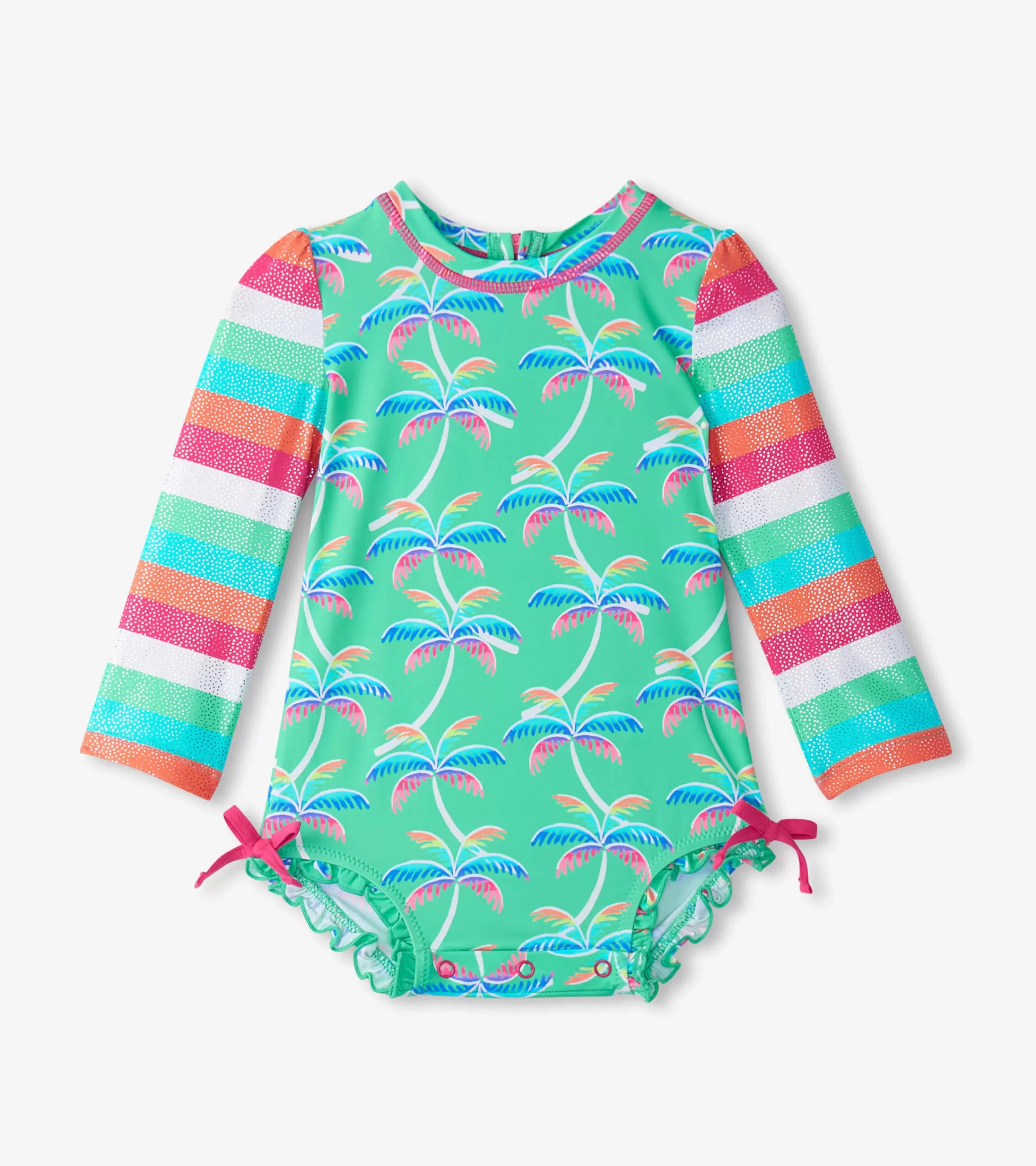 Hatley Swimwear | Swimwear*Baby Girls Rainbow Palm Rashguard Swimsuit