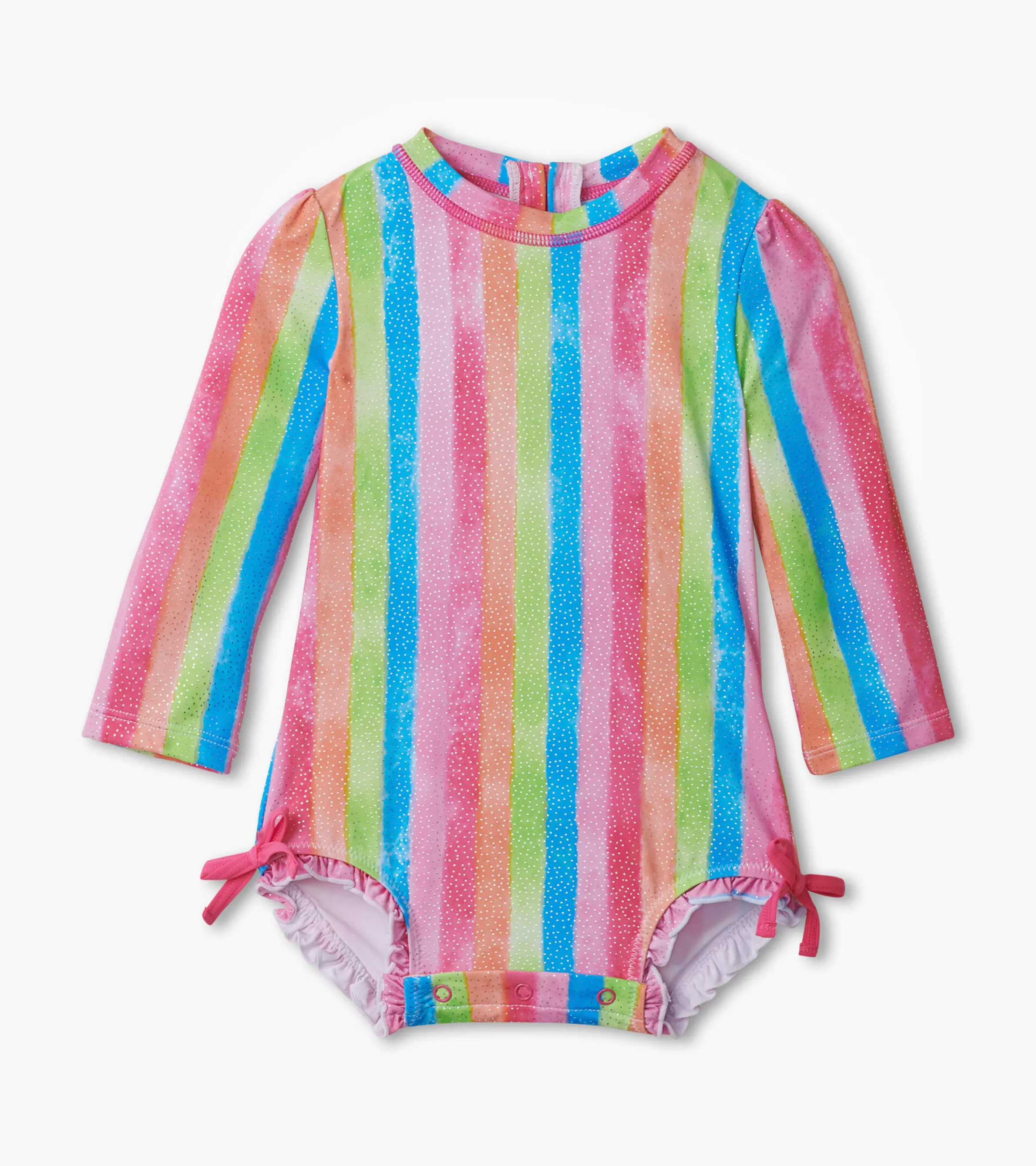 Hatley Swimwear | Swimwear*Baby Girls Rainbow Stripes Rashguard Swimsuit