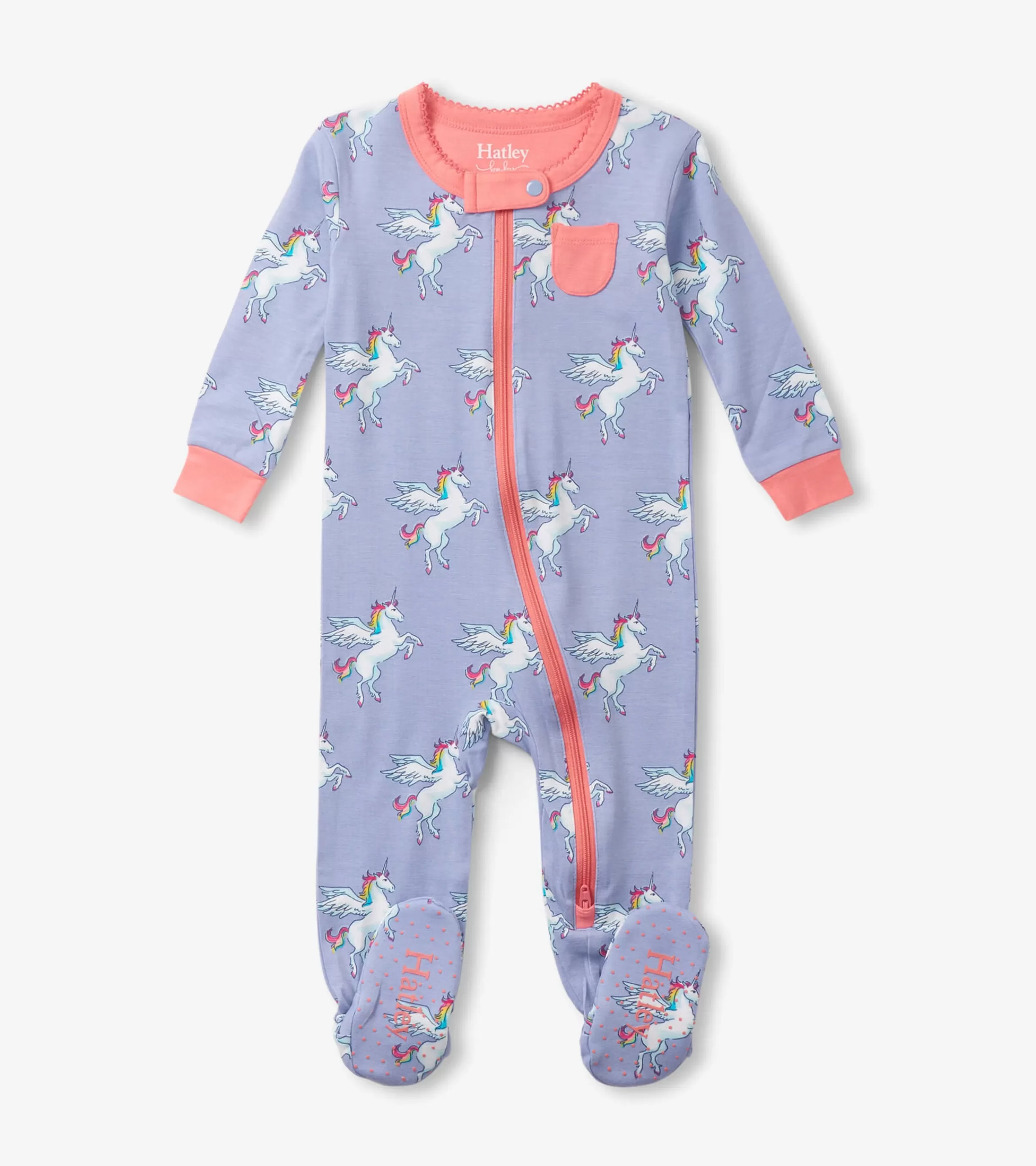 Hatley Sleepwear | Sleepwear*Baby Girls Rainbow Unicorn Footed Sleeper