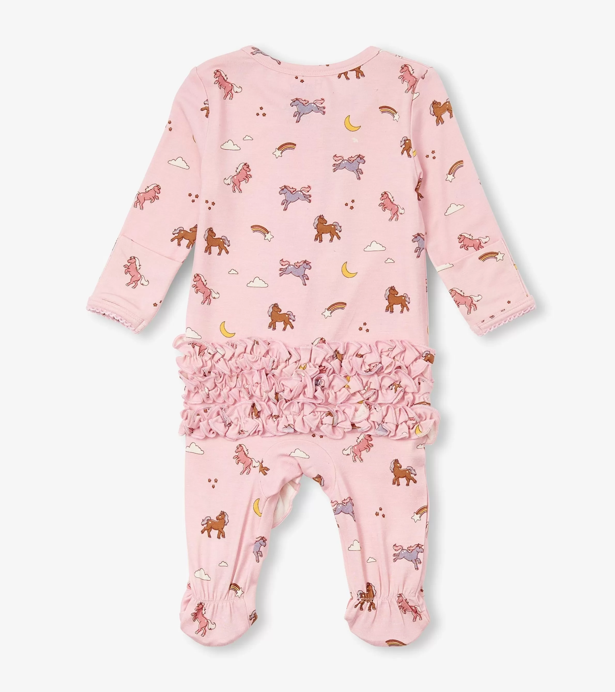 Hatley Sleepwear | Sleepwear*Baby Girls Whimsical Ponies Ruffle Bum Bamboo Sleeper