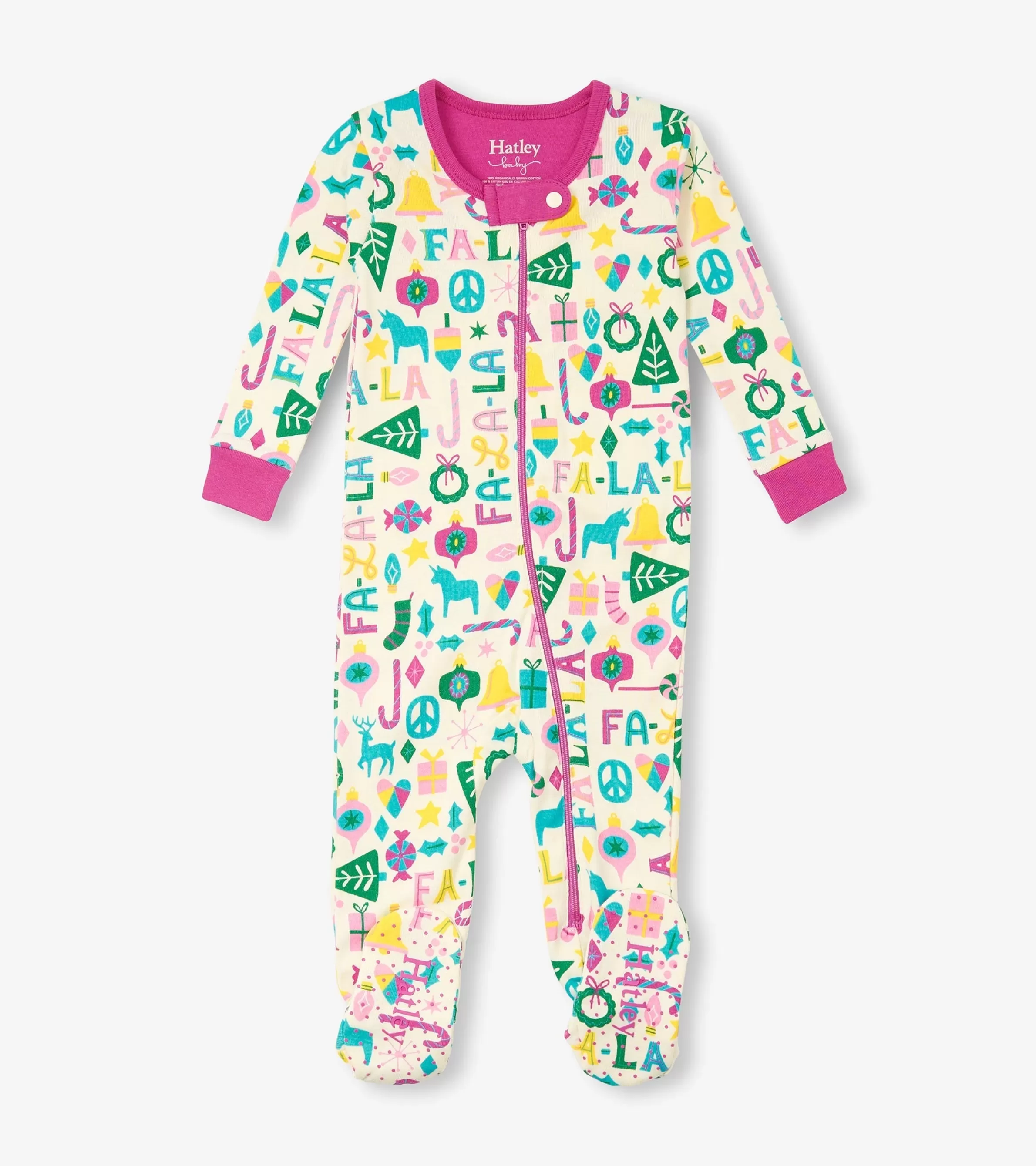 Hatley Sleepwear | Sleepwear*Baby Pink Falala Cotton Footed Sleeper