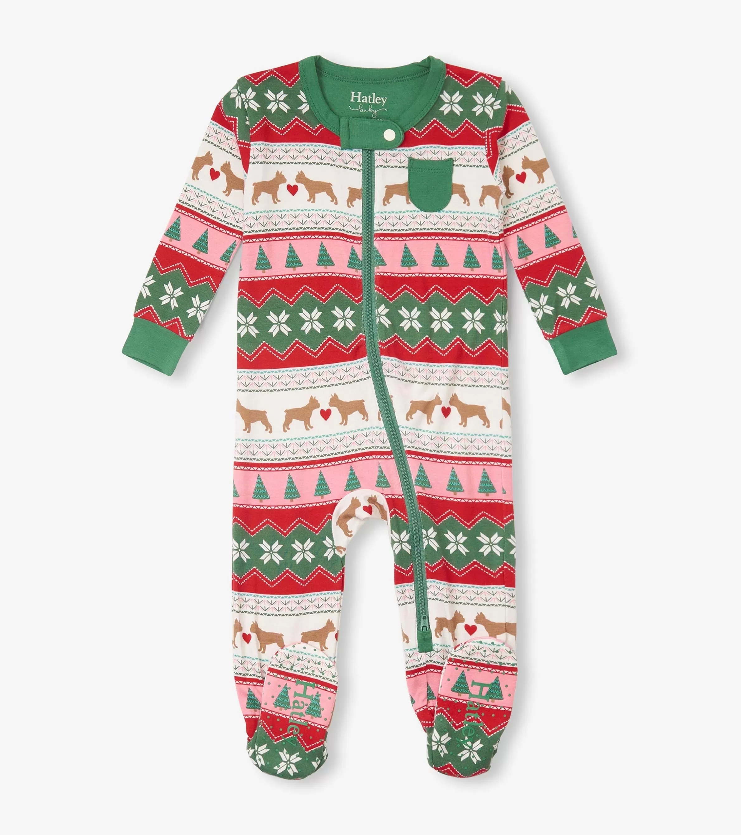 Hatley Sleepwear | Sleepwear*Baby Puppy Hearts Bamboo Footed Sleeper