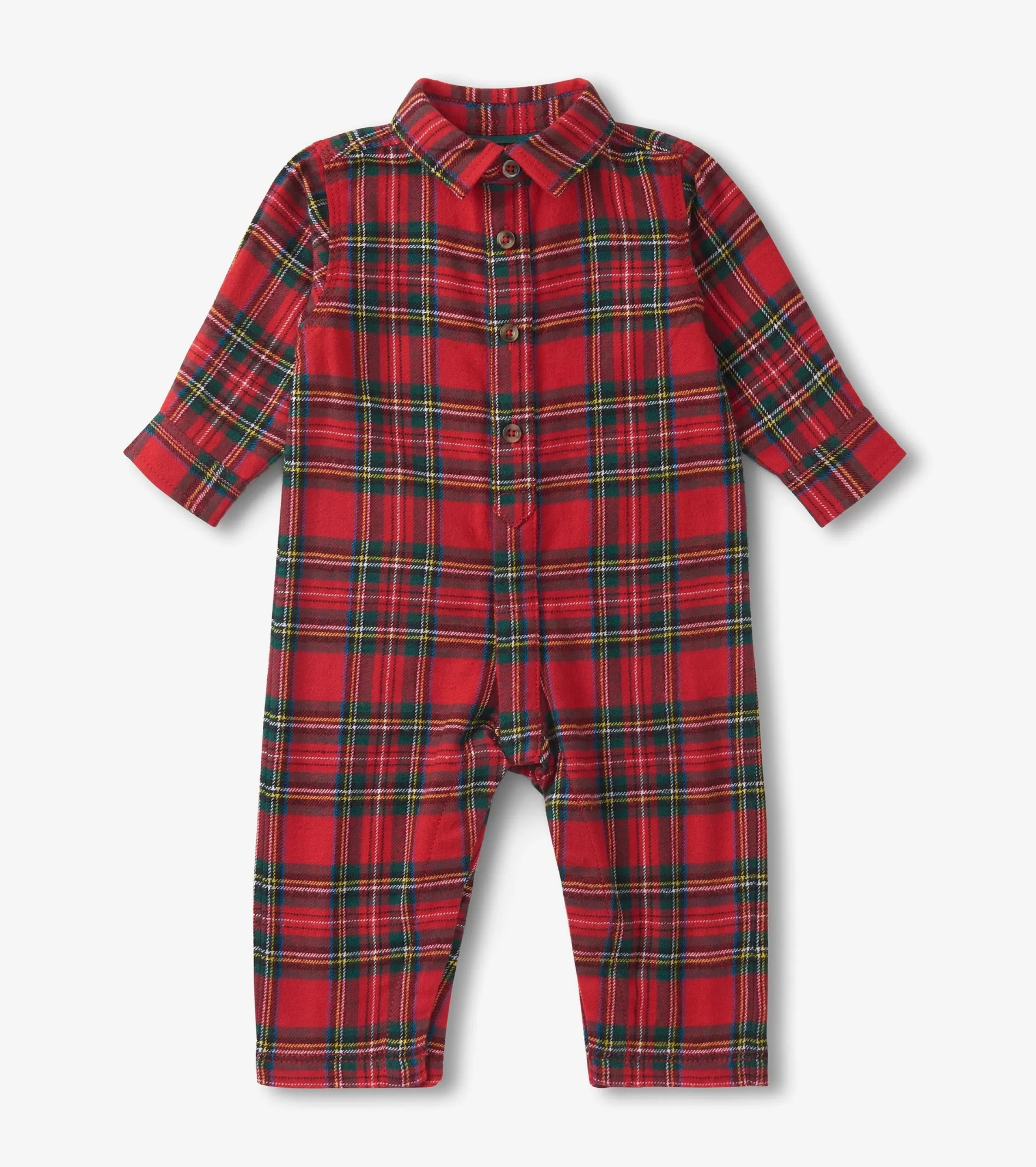 Hatley Rompers*Baby Red Plaid Button Down Romper