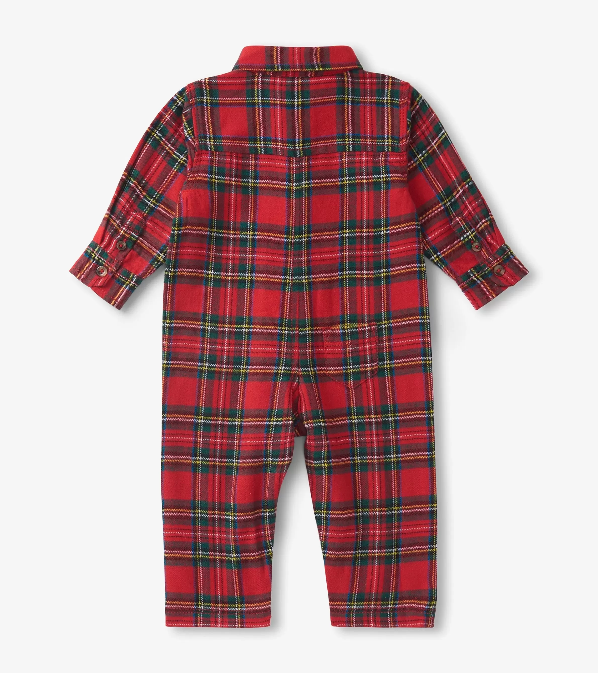 Hatley Rompers*Baby Red Plaid Button Down Romper