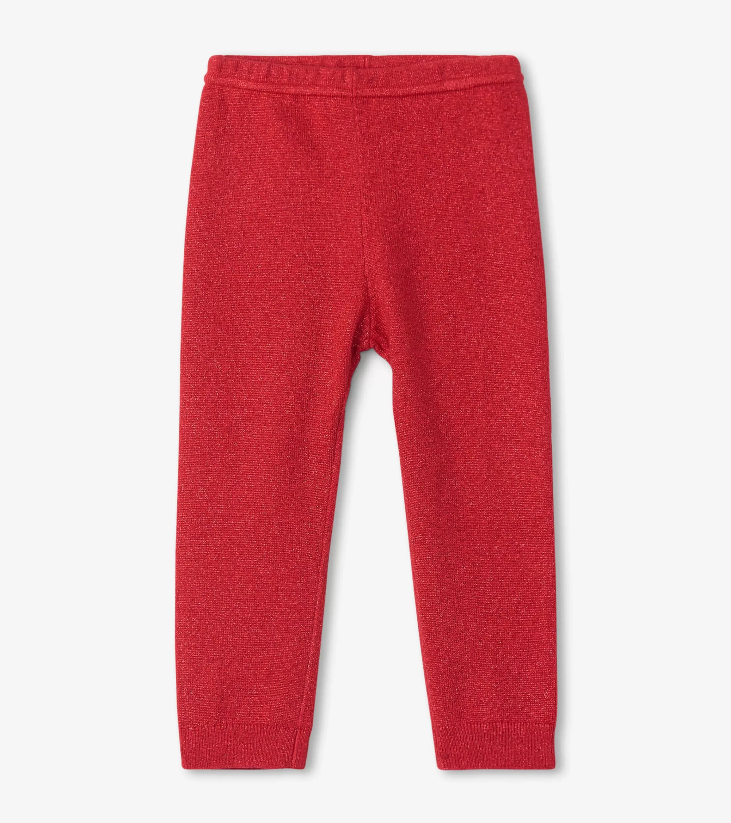 Hatley Bottoms*Baby Red Shimmer Cable Knit Leggings