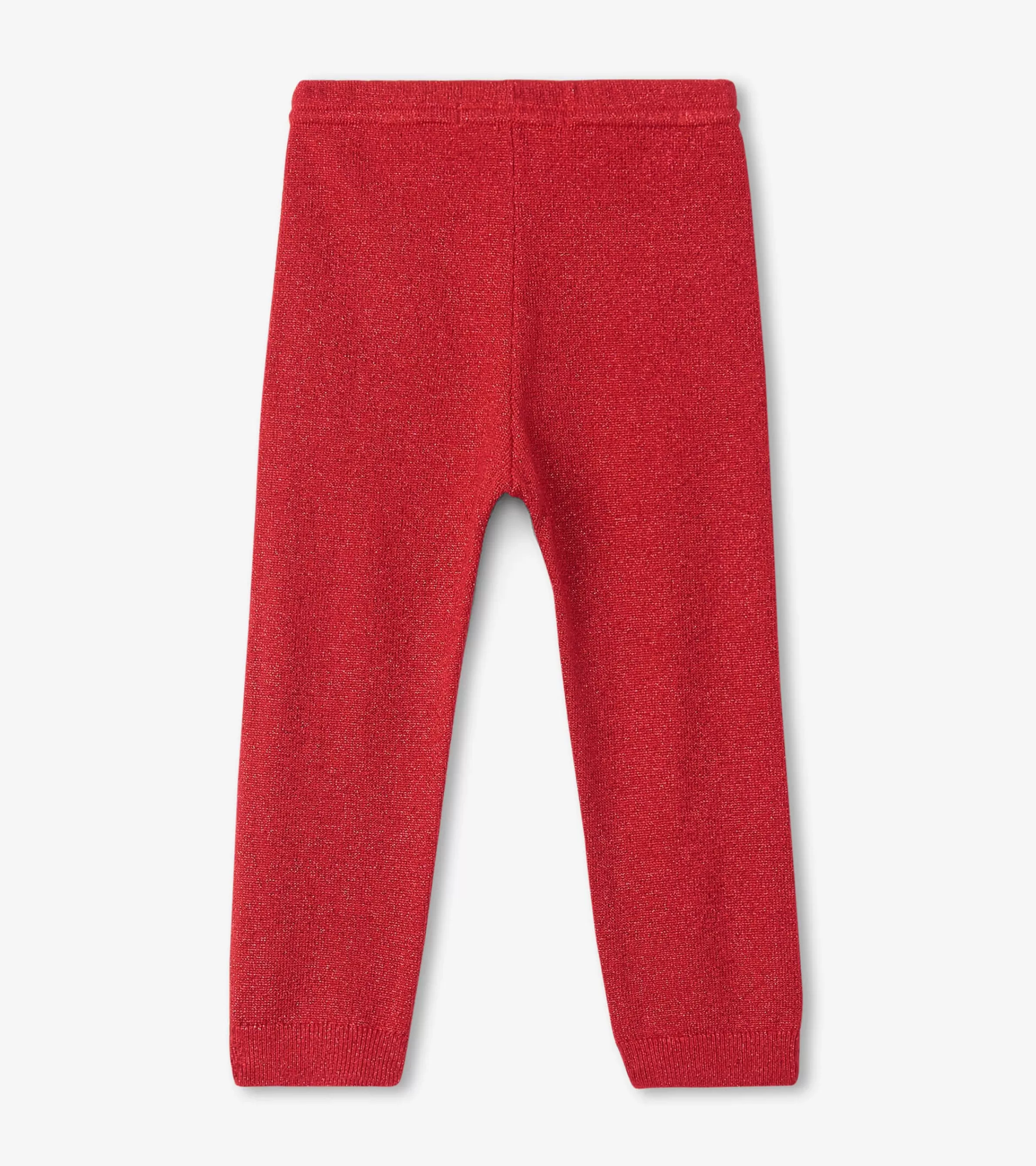 Hatley Bottoms*Baby Red Shimmer Cable Knit Leggings