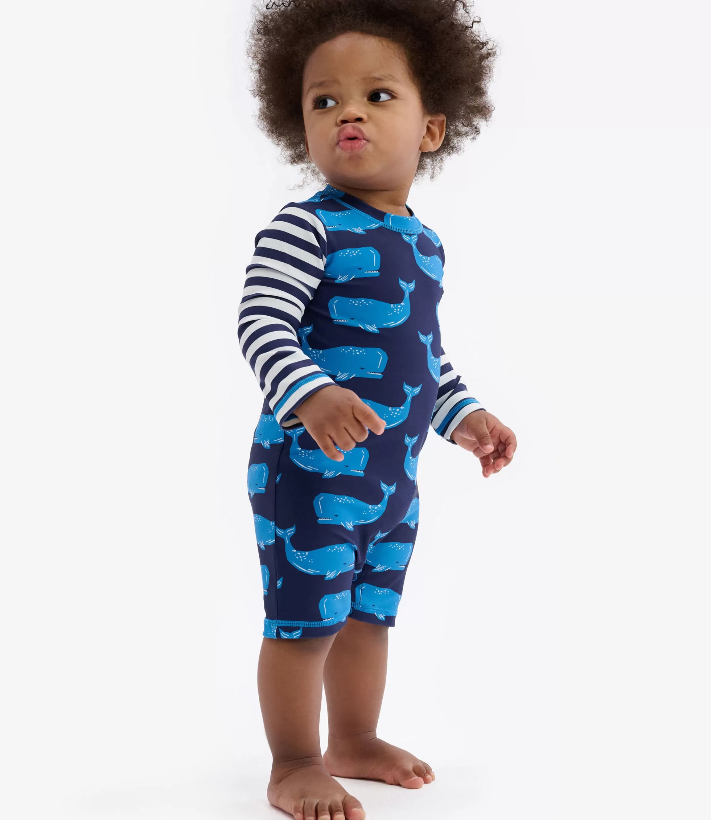 Hatley Swimwear | Swimwear*Block Whales Baby One-Piece Rashguard