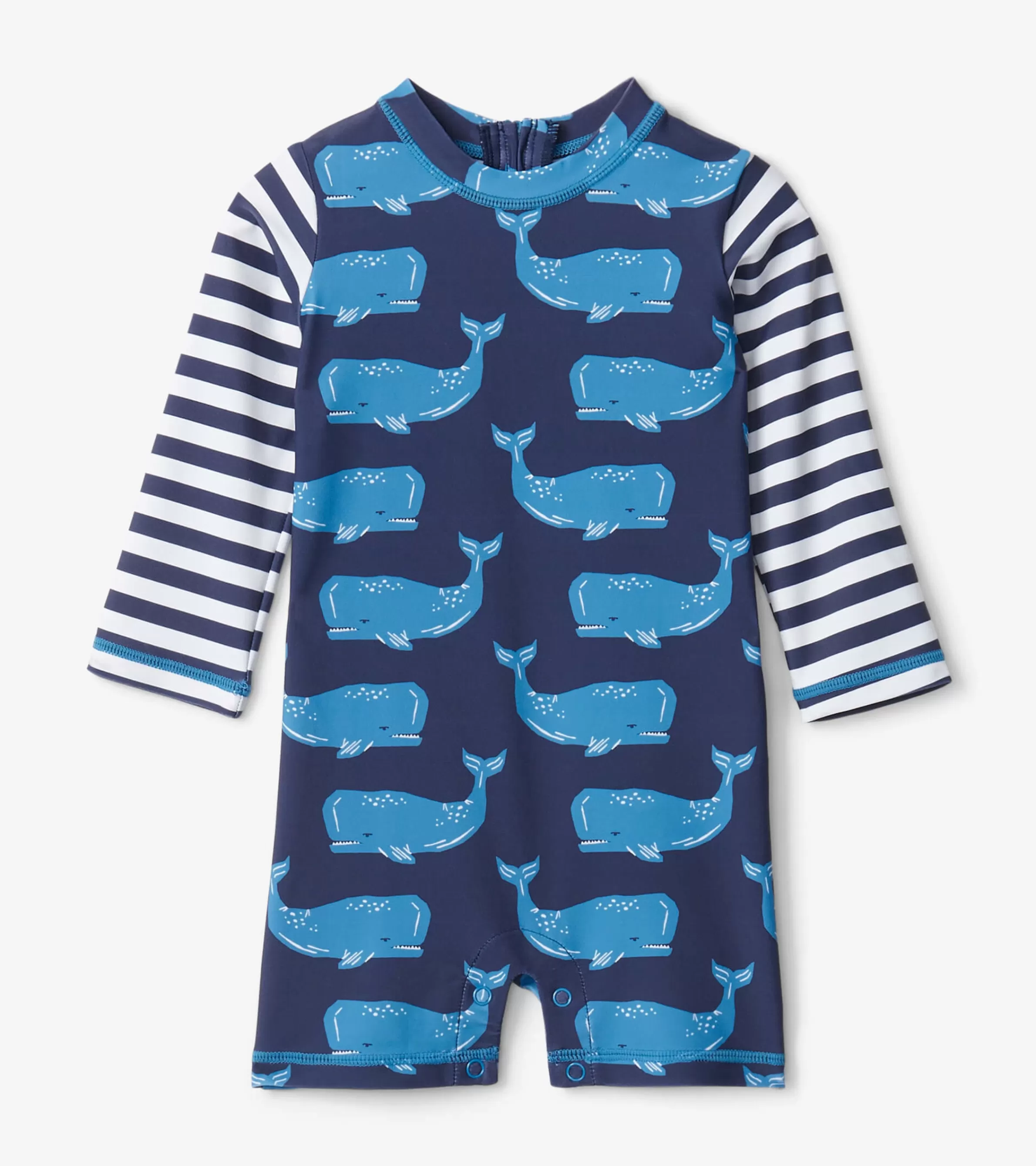 Hatley Swimwear | Swimwear*Block Whales Baby One-Piece Rashguard