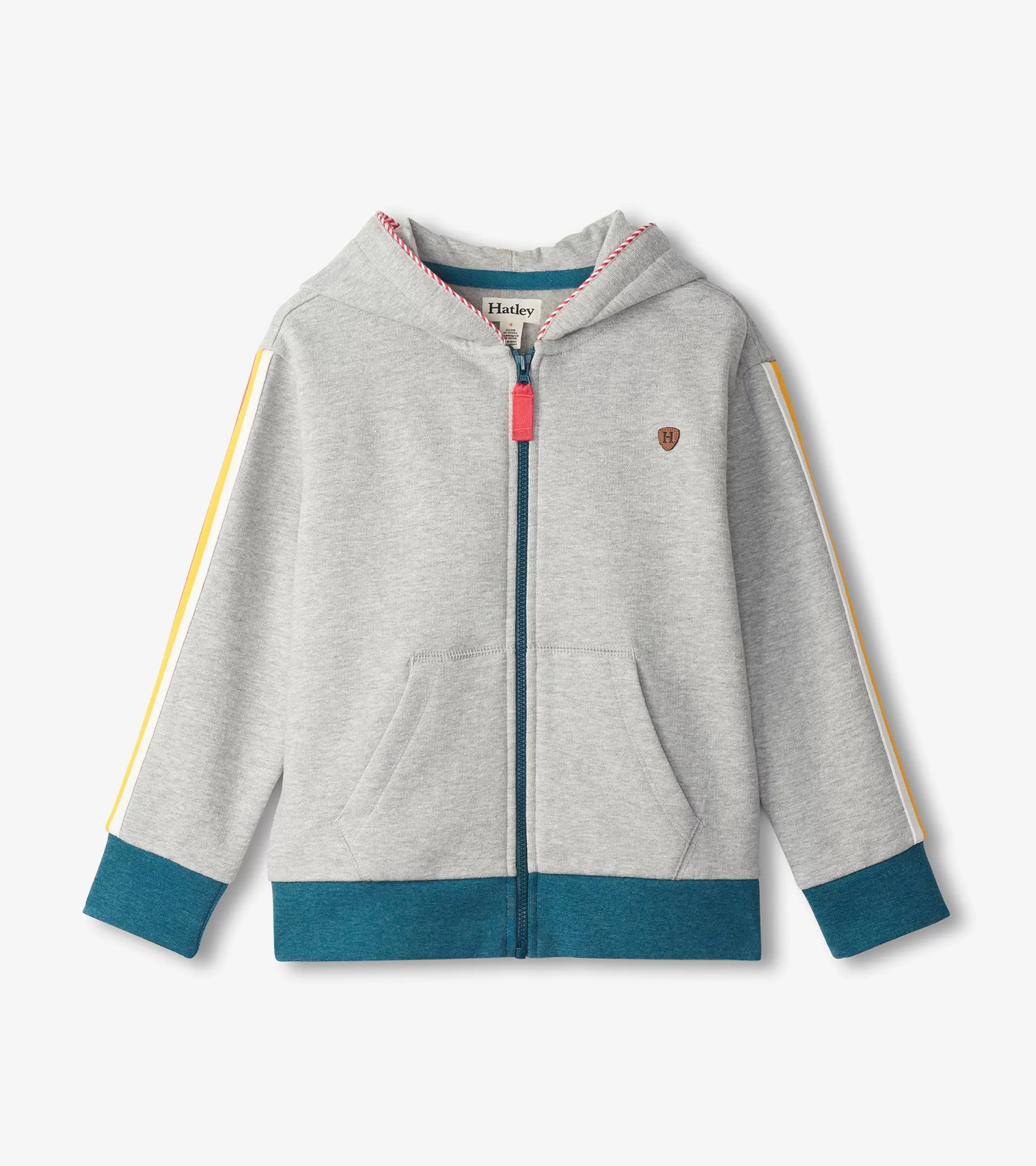 BOY Hatley Sweaters*Boys Athletic Grey Zip-Up Hoodie