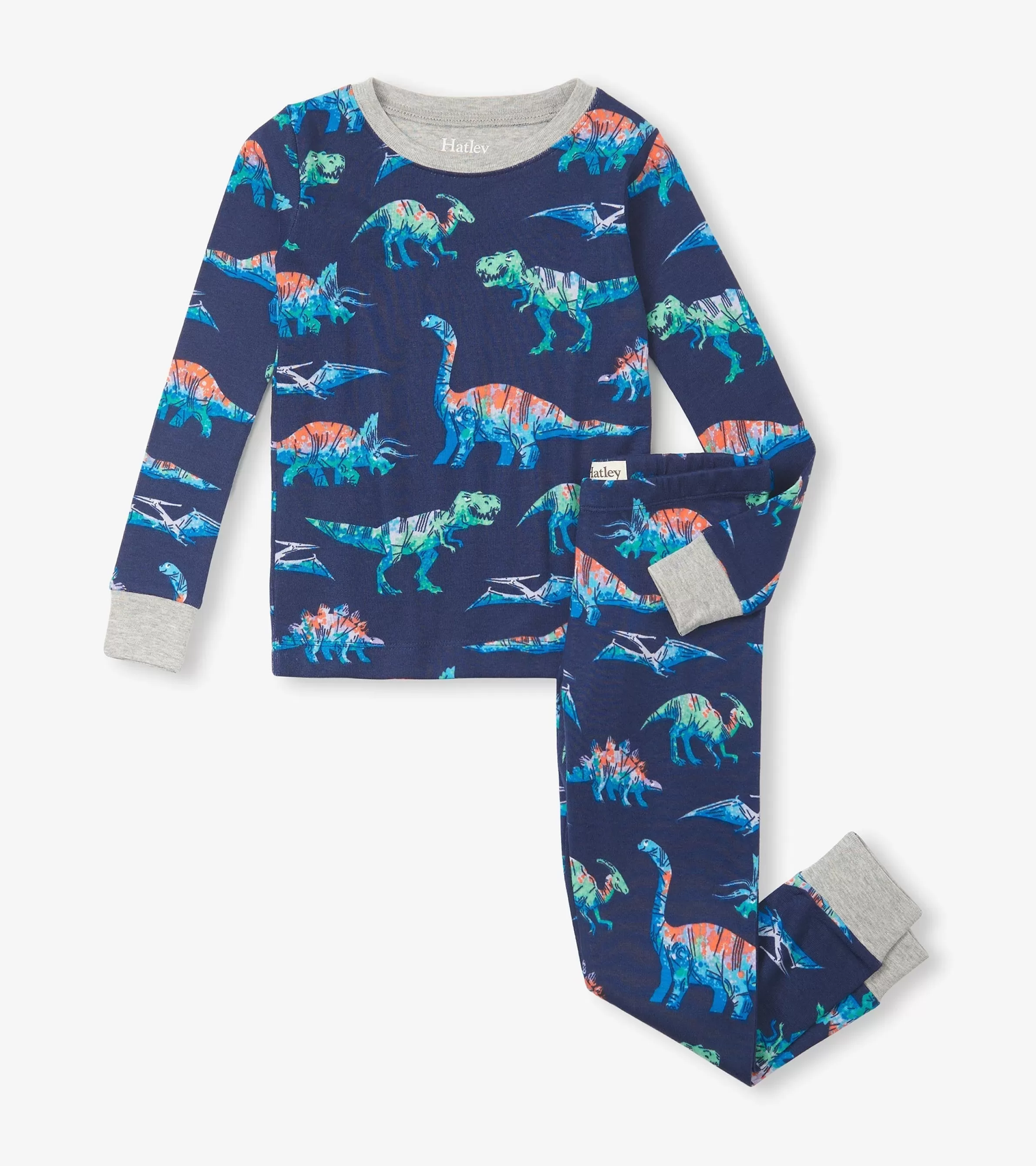 BOY Hatley Sleepwear | Sleepwear*Boys Blue Dinos Organic Cotton Pajama Set