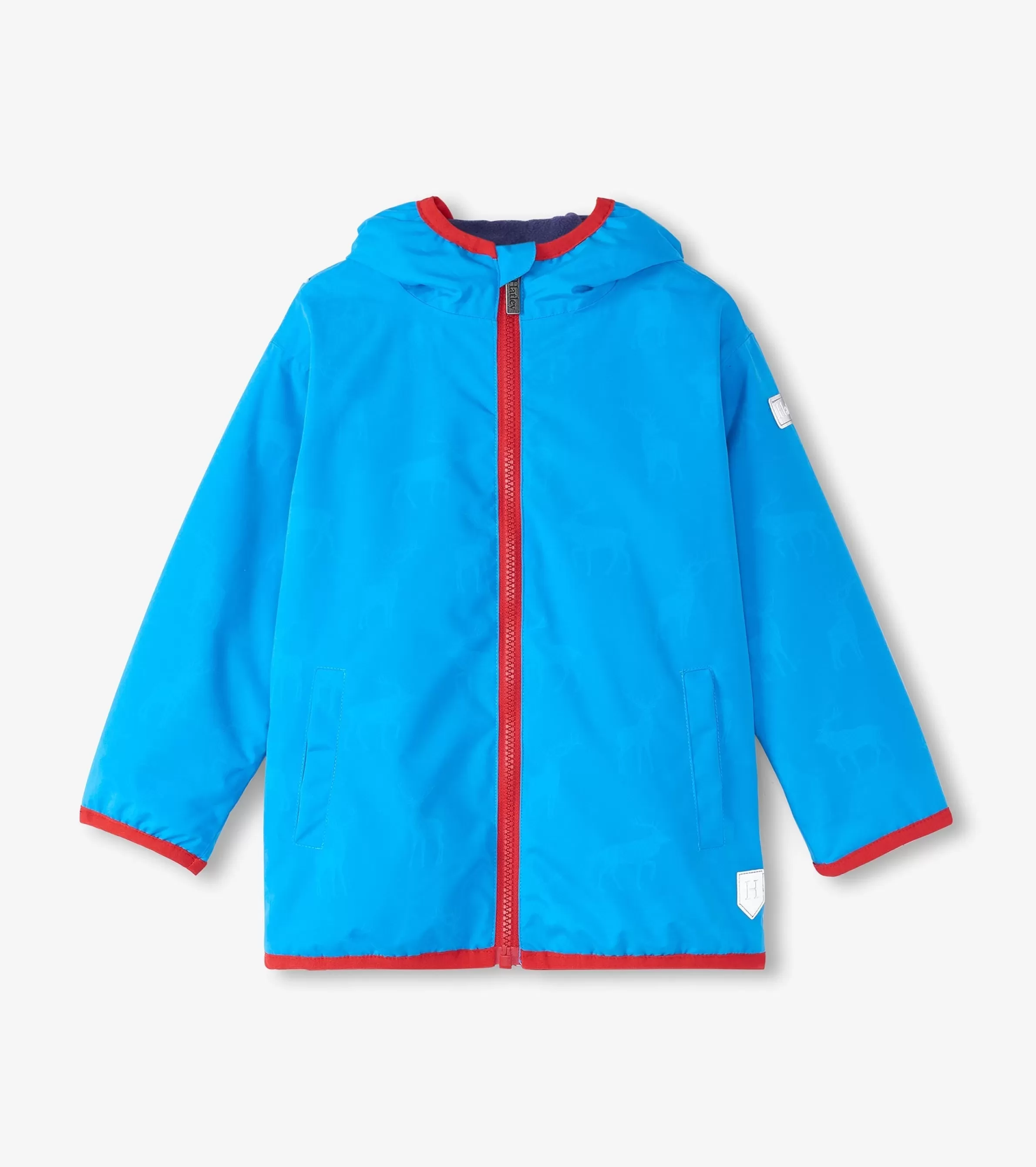 BOY Hatley Rainwear | Rainwear*Boys Blue Elks Zip-Up Lightweight Rain Jacket