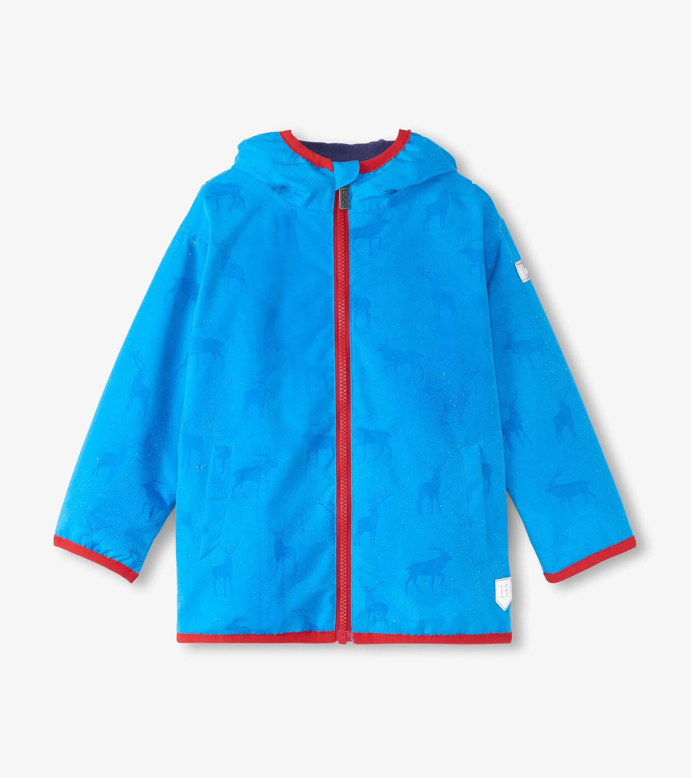 BOY Hatley Rainwear | Rainwear*Boys Blue Elks Zip-Up Lightweight Rain Jacket