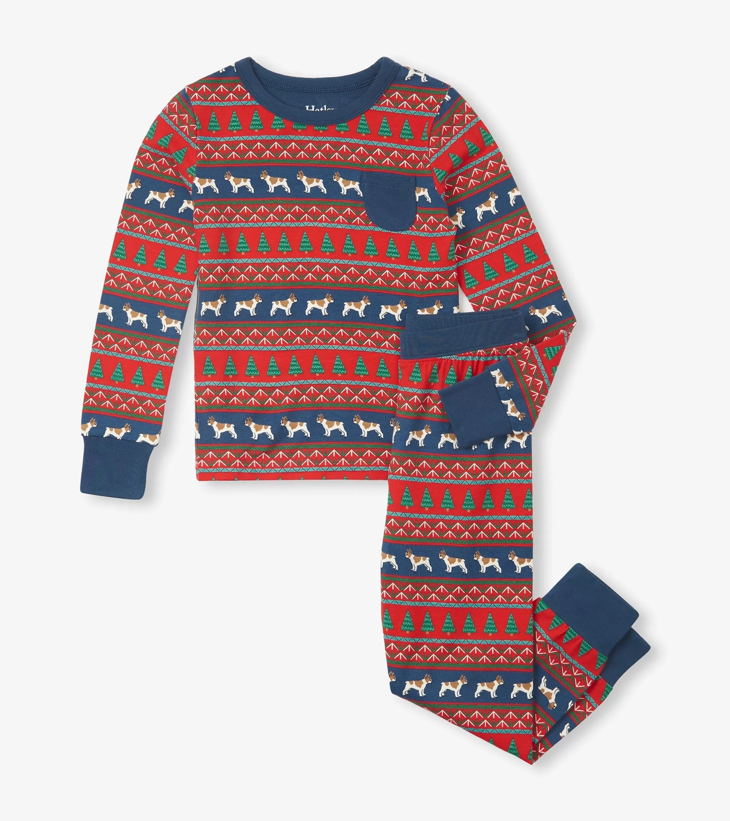 BOY Hatley Sleepwear | Sleepwear*Boys Bulldog Fair Isle Bamboo Pajama Set