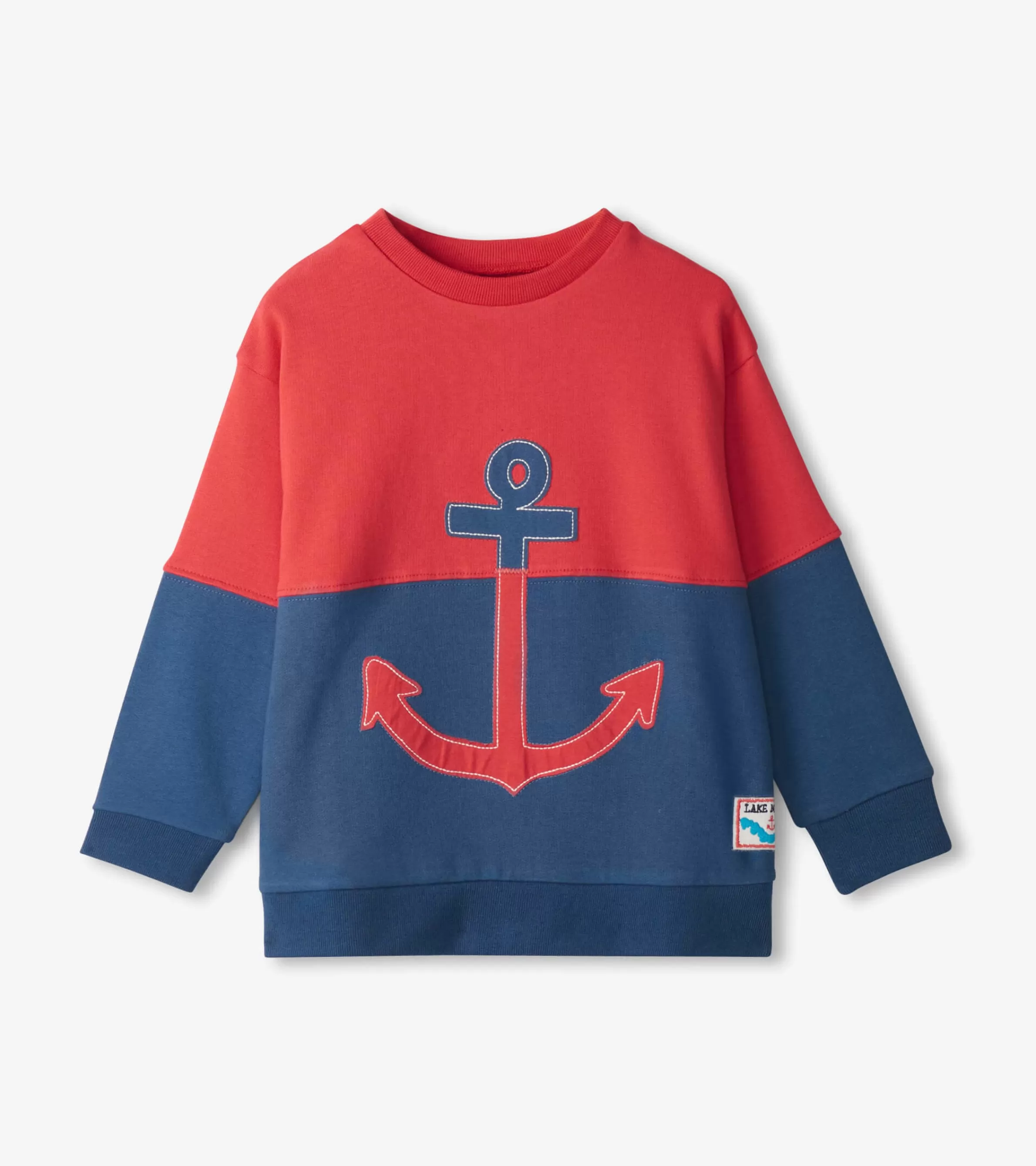 BOY Hatley Tops | Sweaters*Boys Colour Block Anchor Pullover Sweatshirt