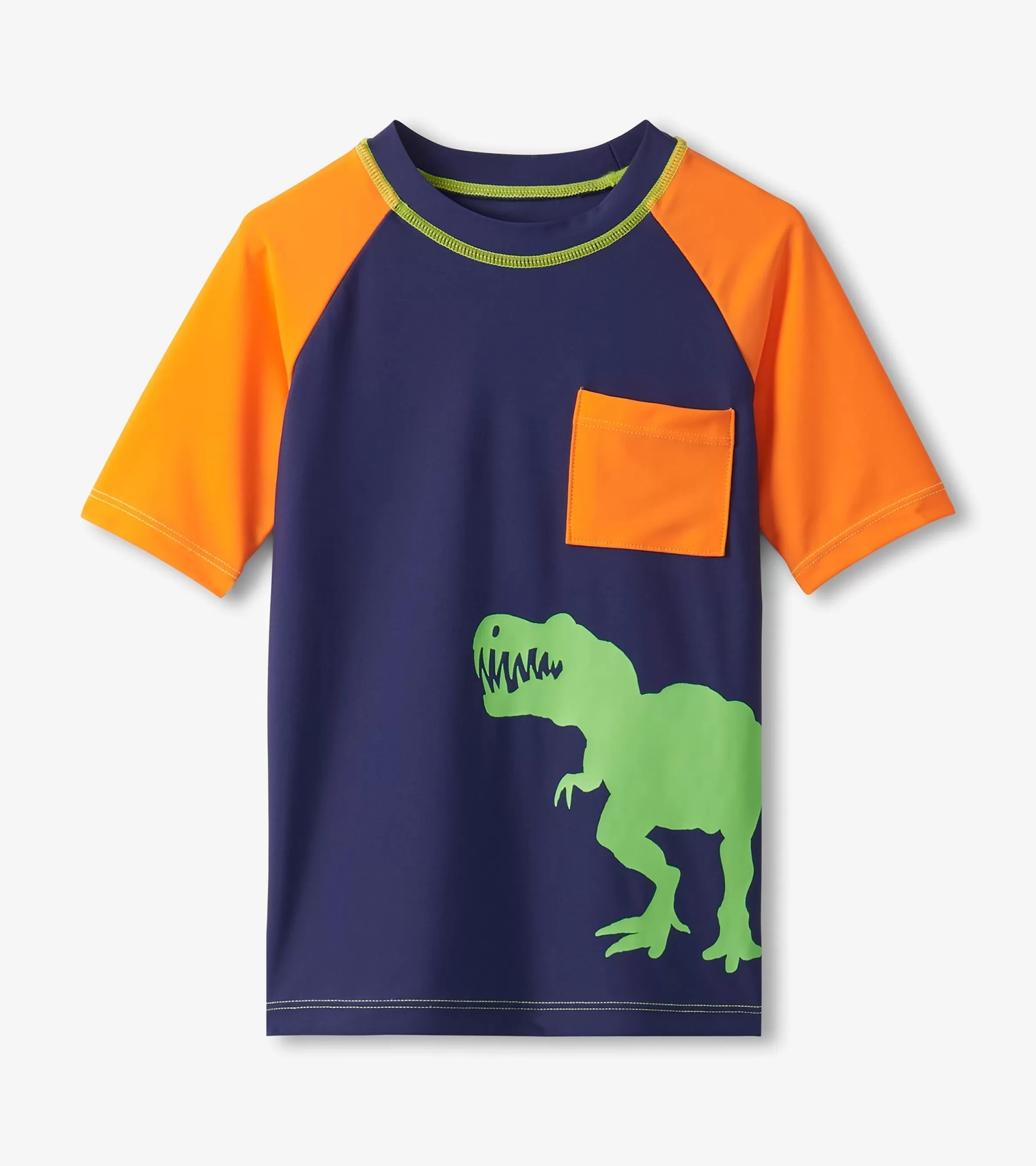 BOY Hatley Swimwear | Swimwear*Boys Colourblock Dino Short Sleeve Rashguard