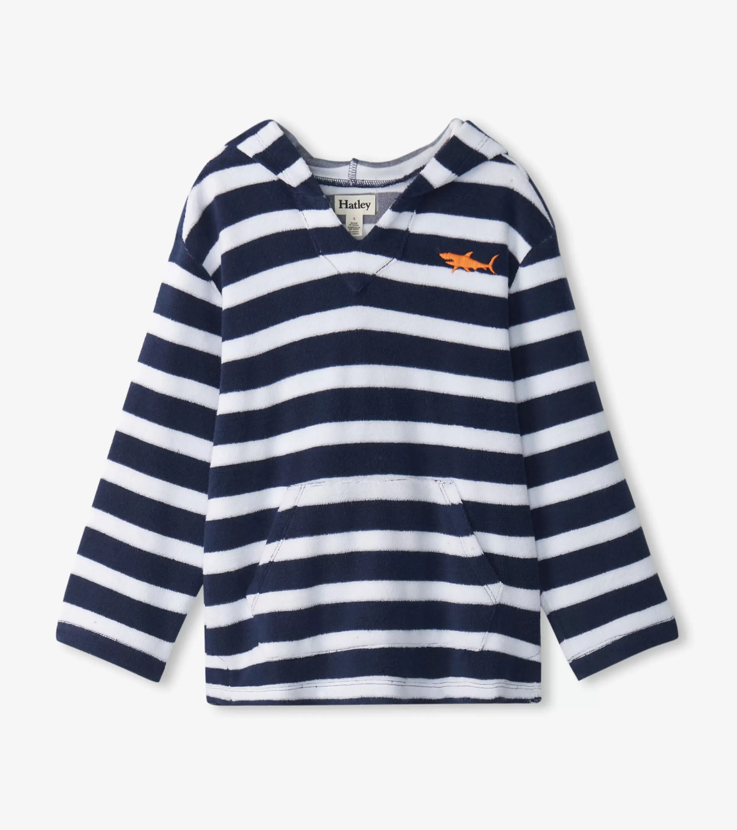 BOY Hatley Swimwear | Swimwear*Boys Deep Sea Stripes Terry Pullover Hoodie