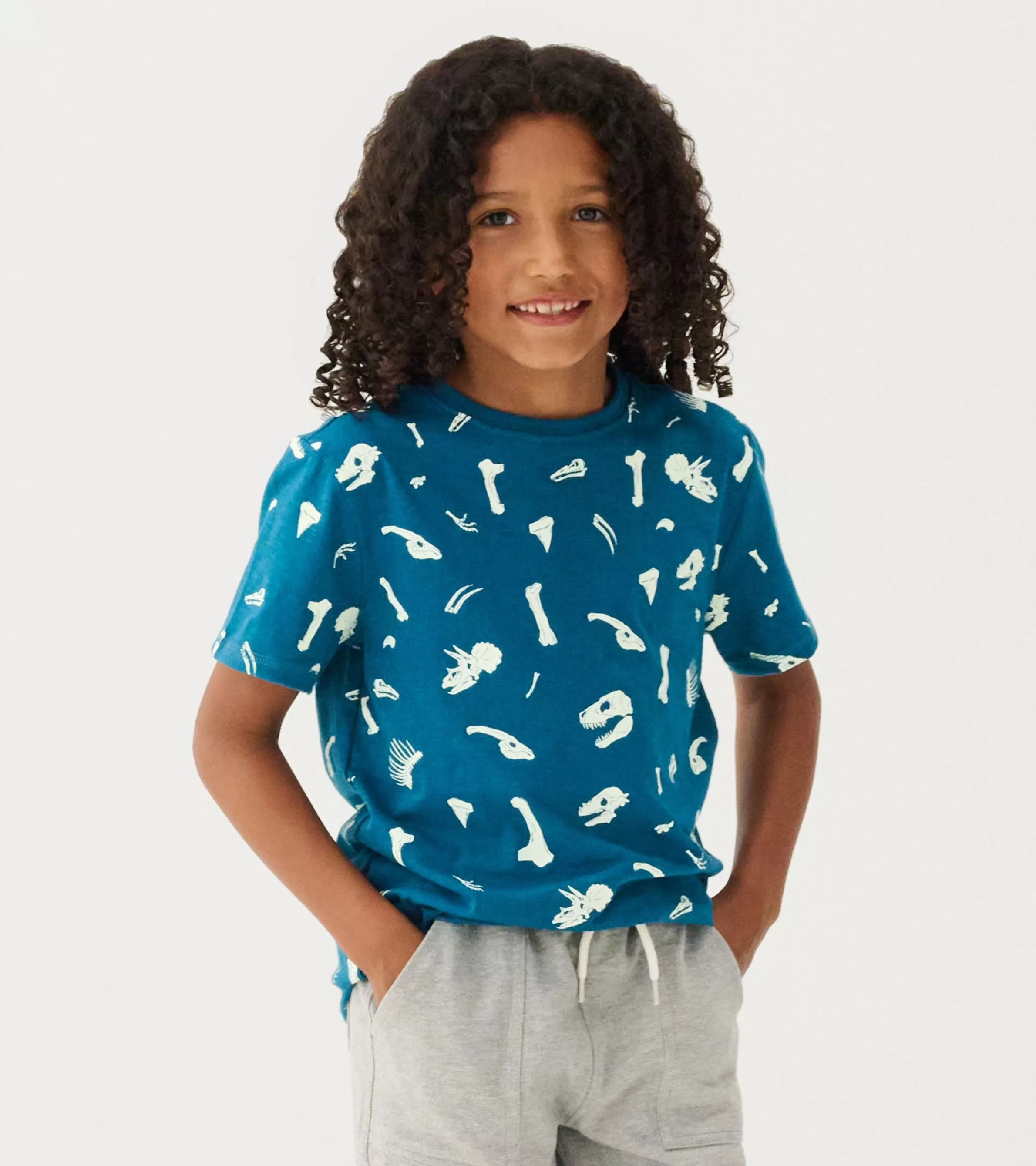 BOY Hatley Tops*Boys Dino Fossils Glow in the Dark Graphic Tee