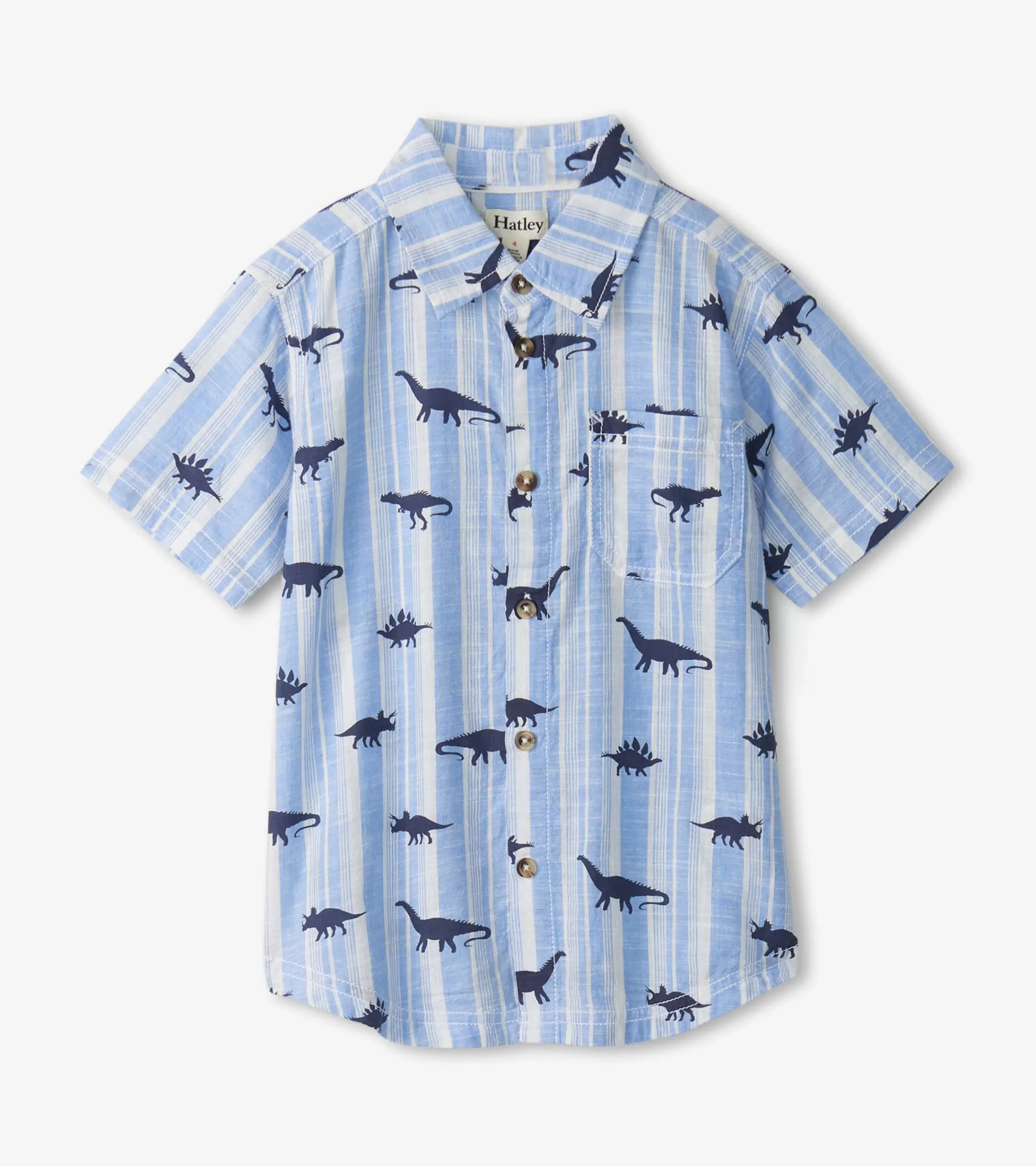 BOY Hatley Tops*Boys Dino Stripes Button Down Shirt