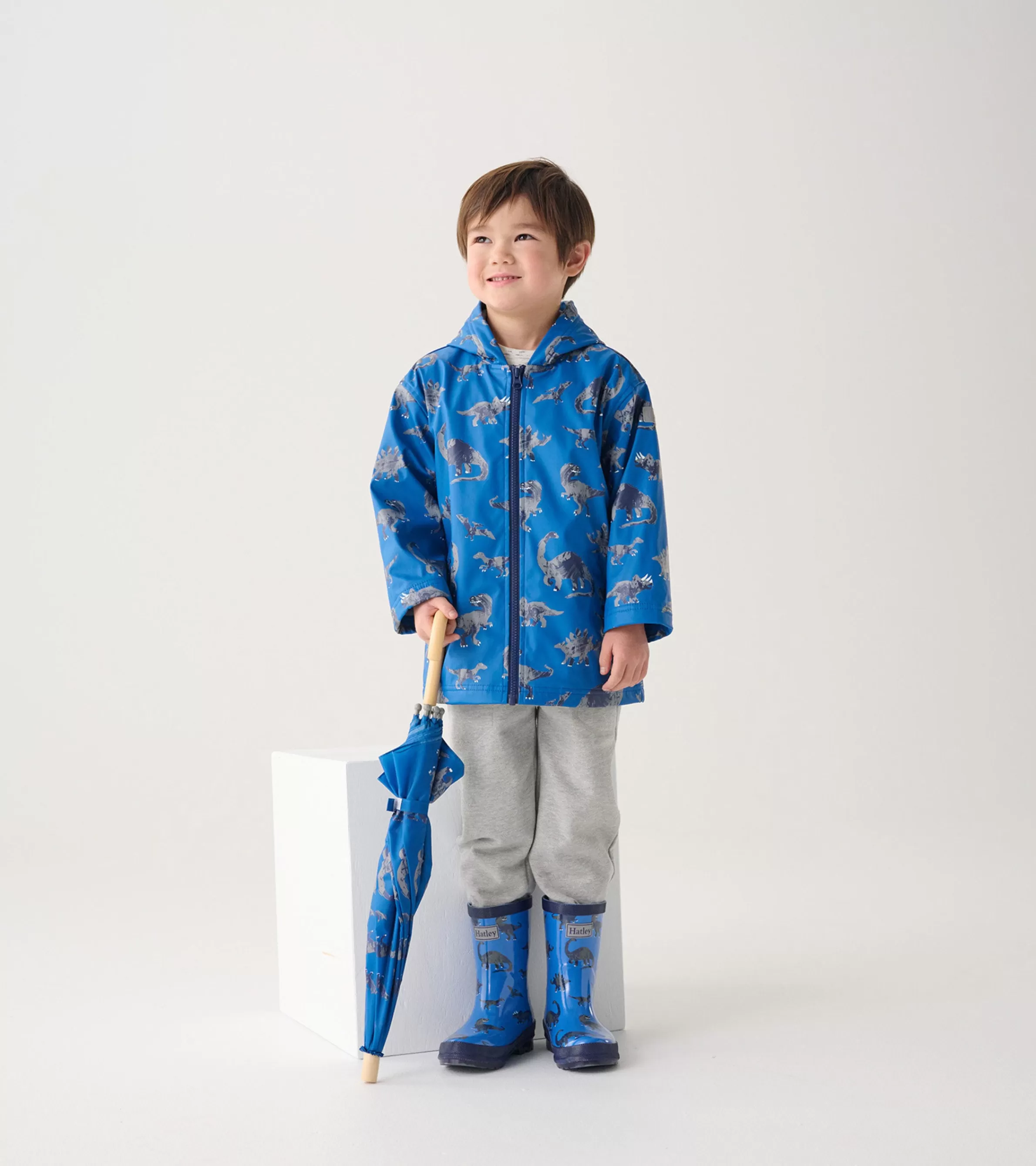 BOY Hatley Rainwear | Rainwear*Boys Dinosaur Zip-Up Rain Jacket