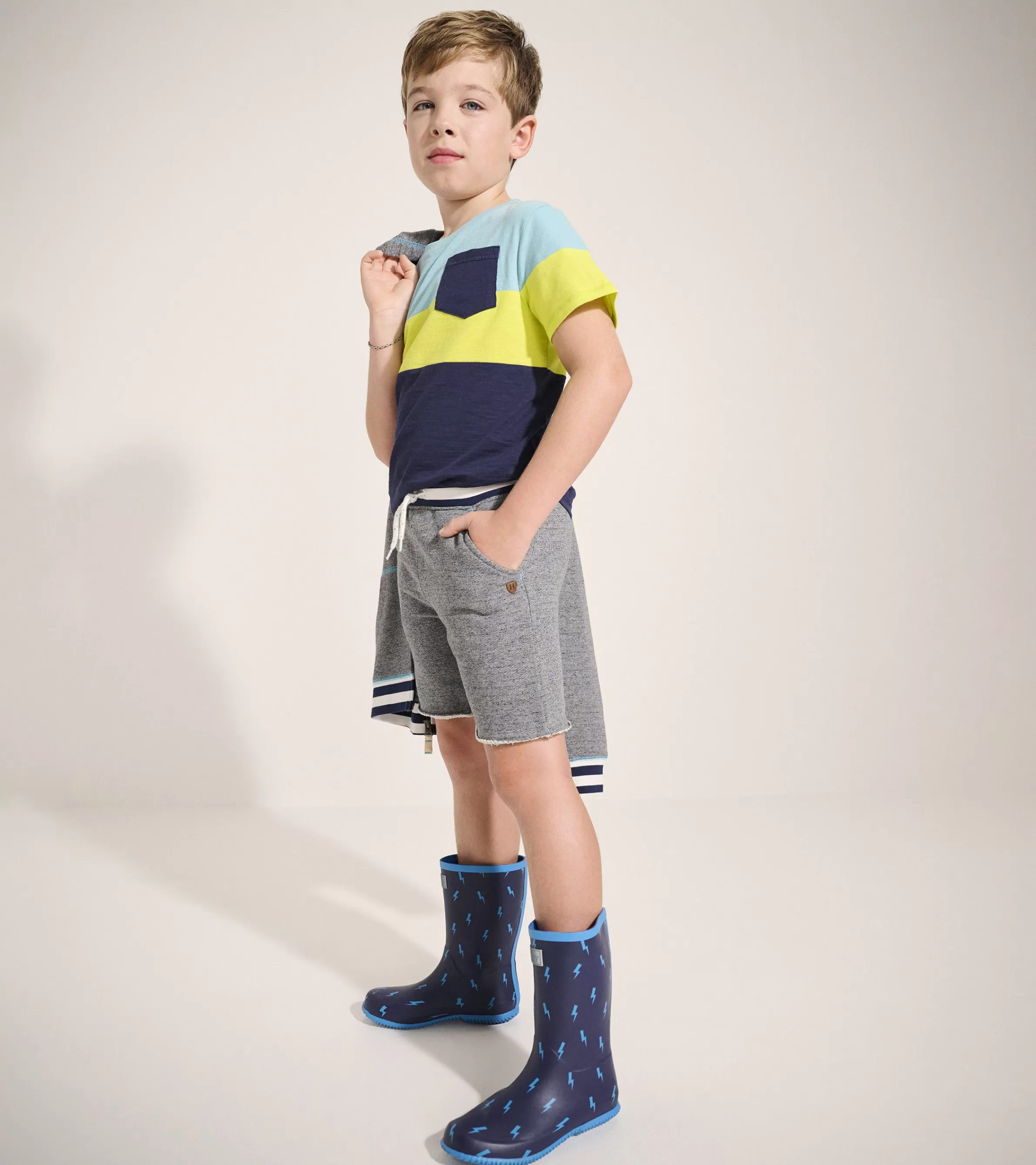 BOY Hatley Bottoms*Boys Flame Blue Raw Hem Shorts