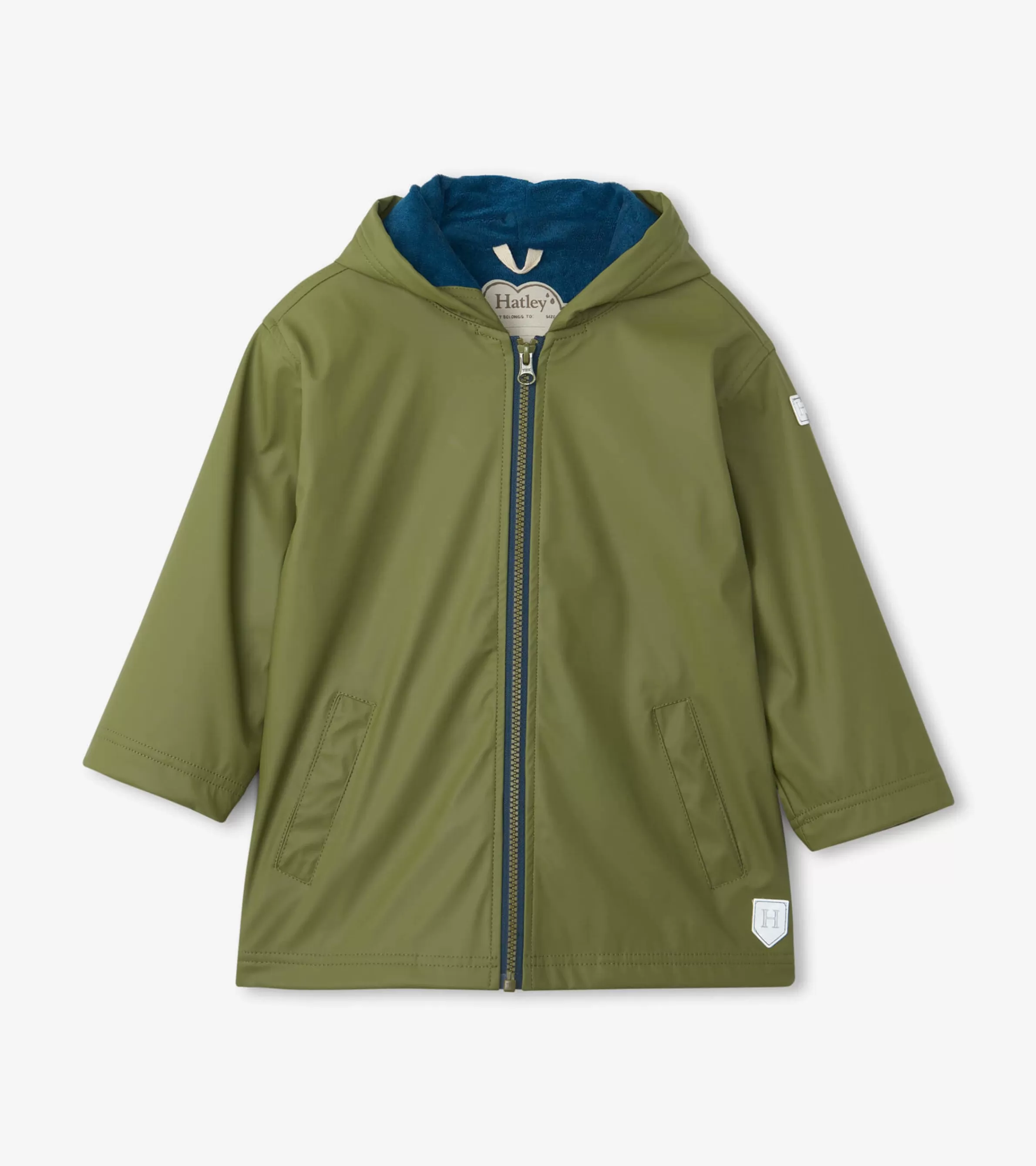 BOY Hatley Rainwear | Rainwear*Boys Forest Green Zip-Up Rain Jacket