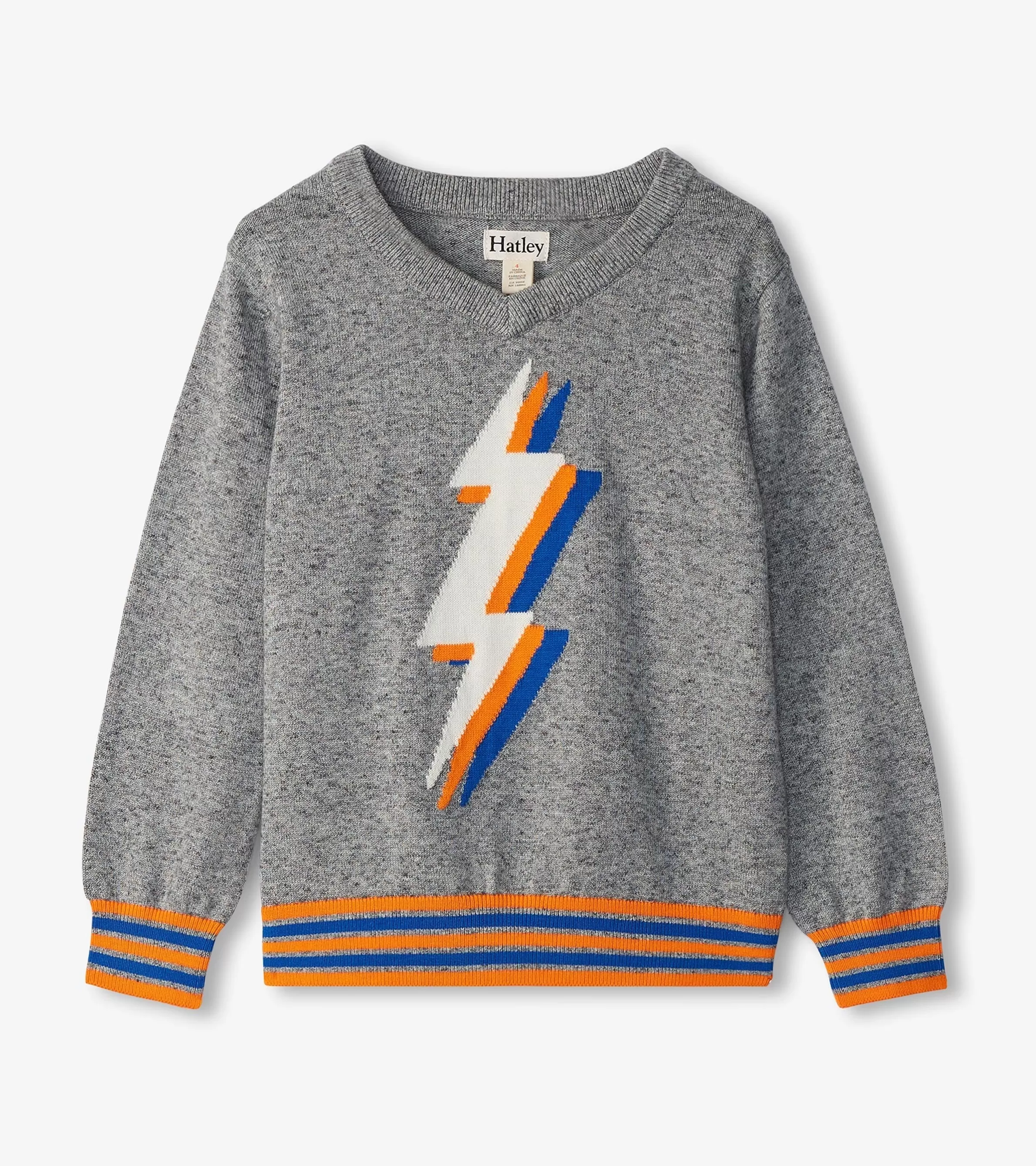 BOY Hatley Sweaters*Boys Lightning Bolt V-Neck Sweater