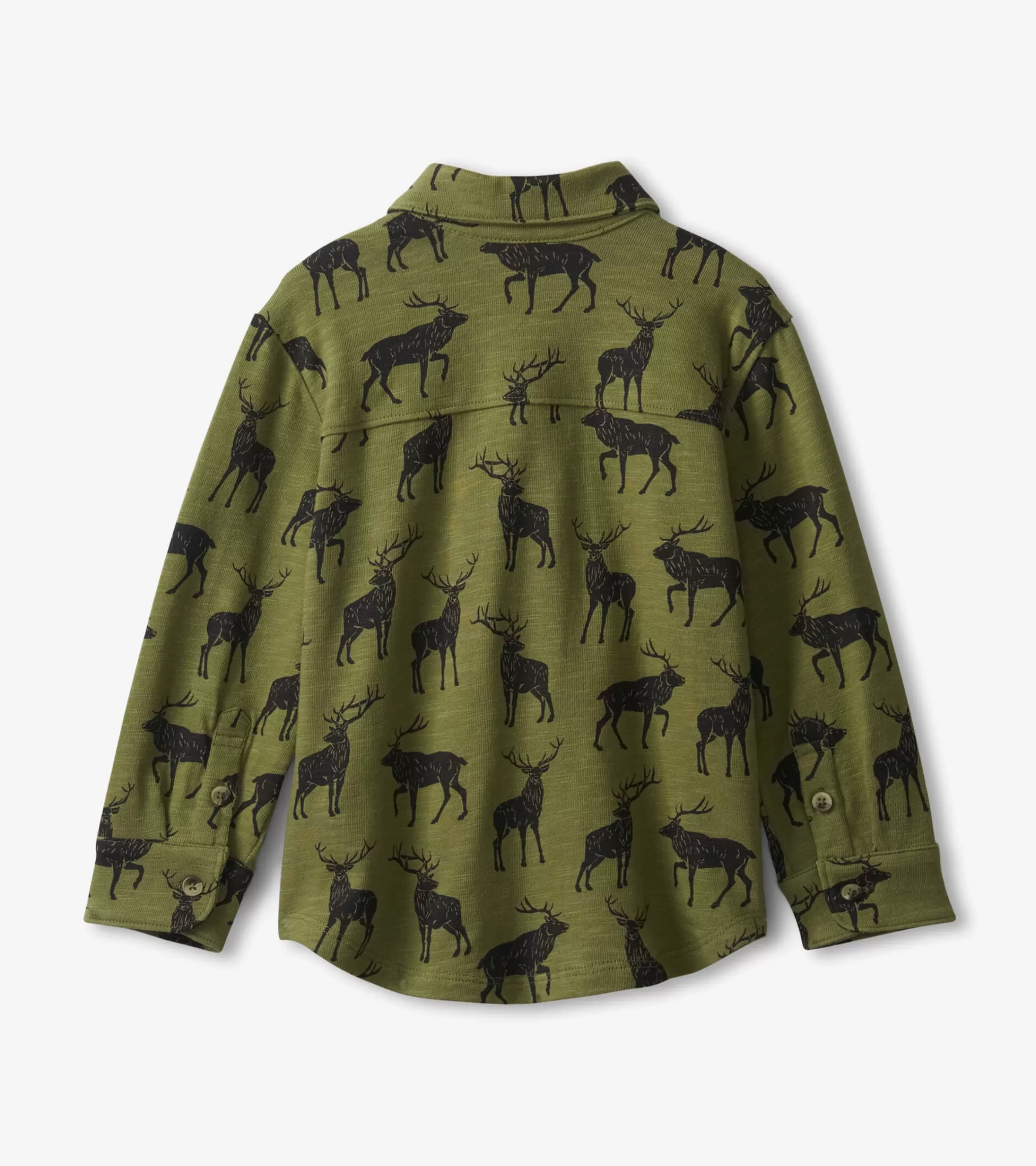 BOY Hatley Tops*Boys Magestic Elk Jersey Button Down Shirt