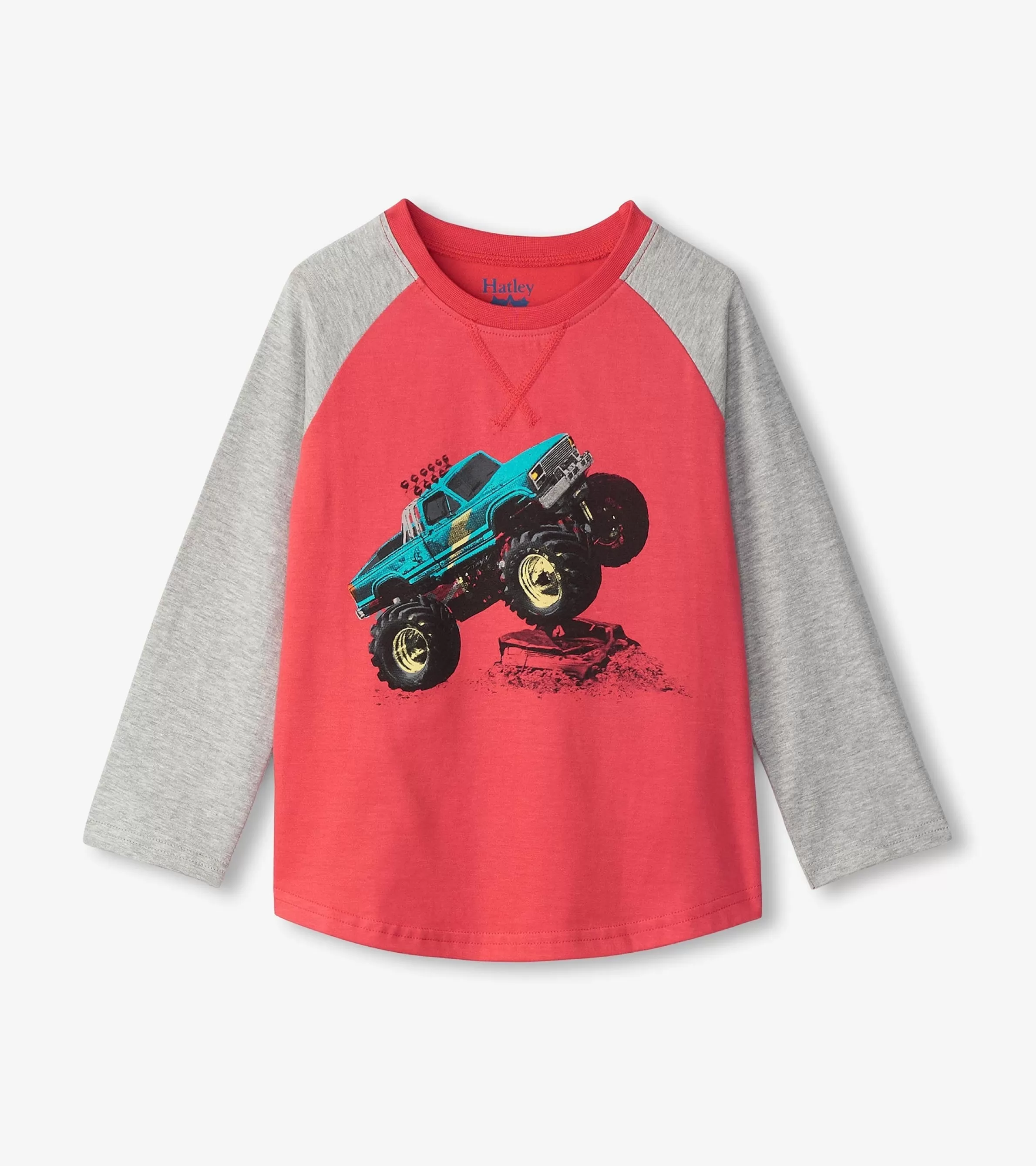 BOY Hatley Tops*Boys Monster Trucks Long Sleeve Raglan T-Shirt