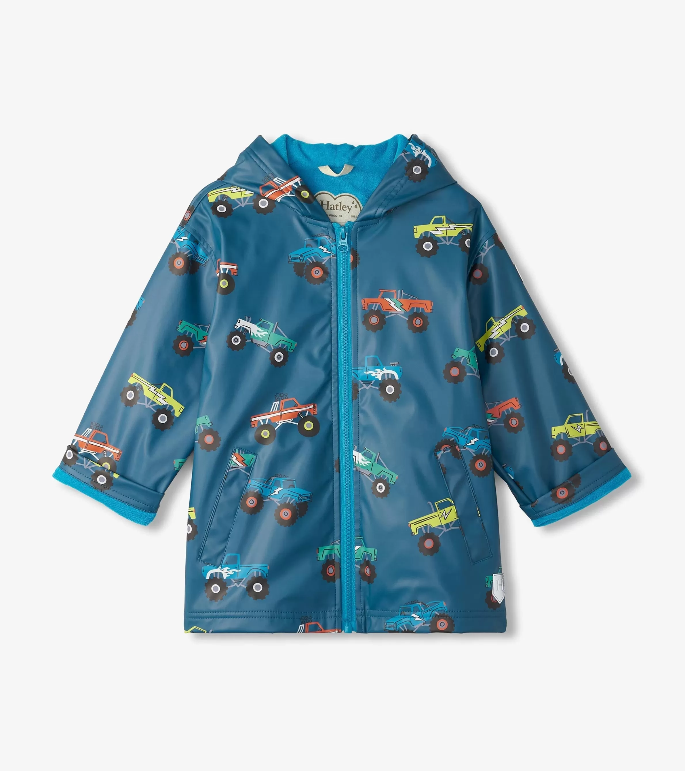 BOY Hatley Rainwear | Rainwear*Boys Monster Trucks Zip-Up Rain Jacket