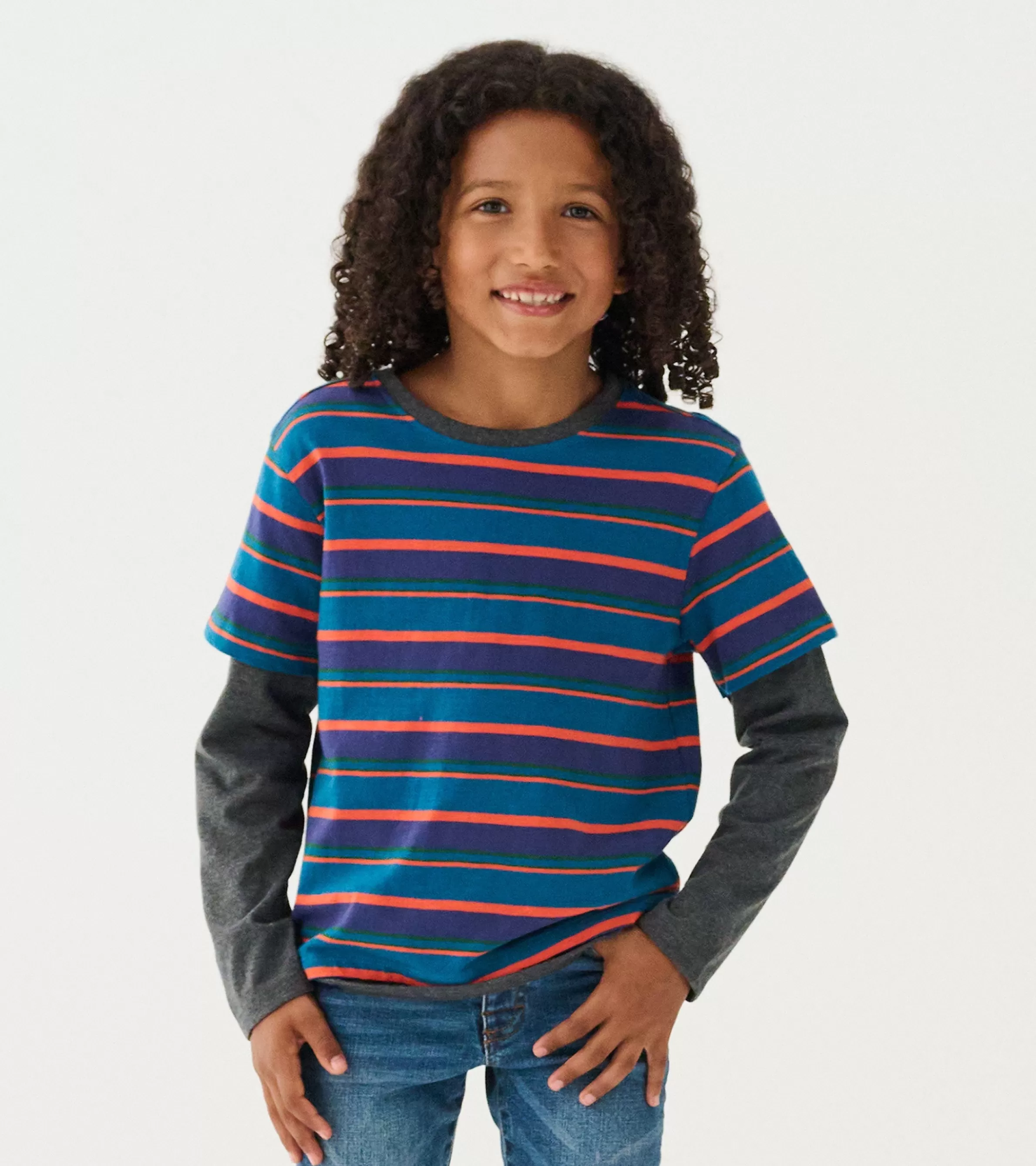 BOY Hatley Tops*Boys Moroccan Blue Fooler Long Sleeve T-Shirt