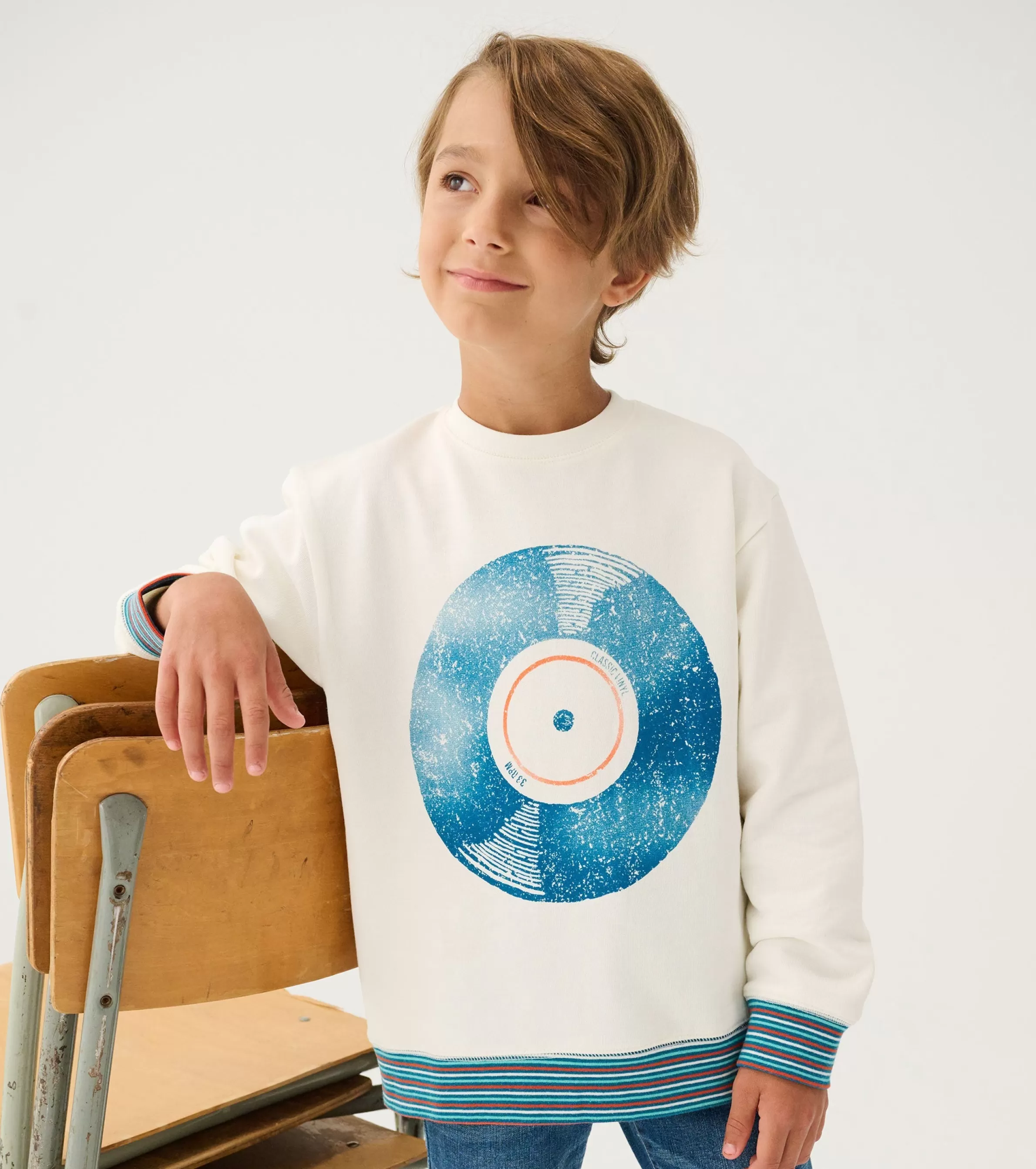 BOY Hatley Sweaters*Boys Old School Vinyl Sweatshirt