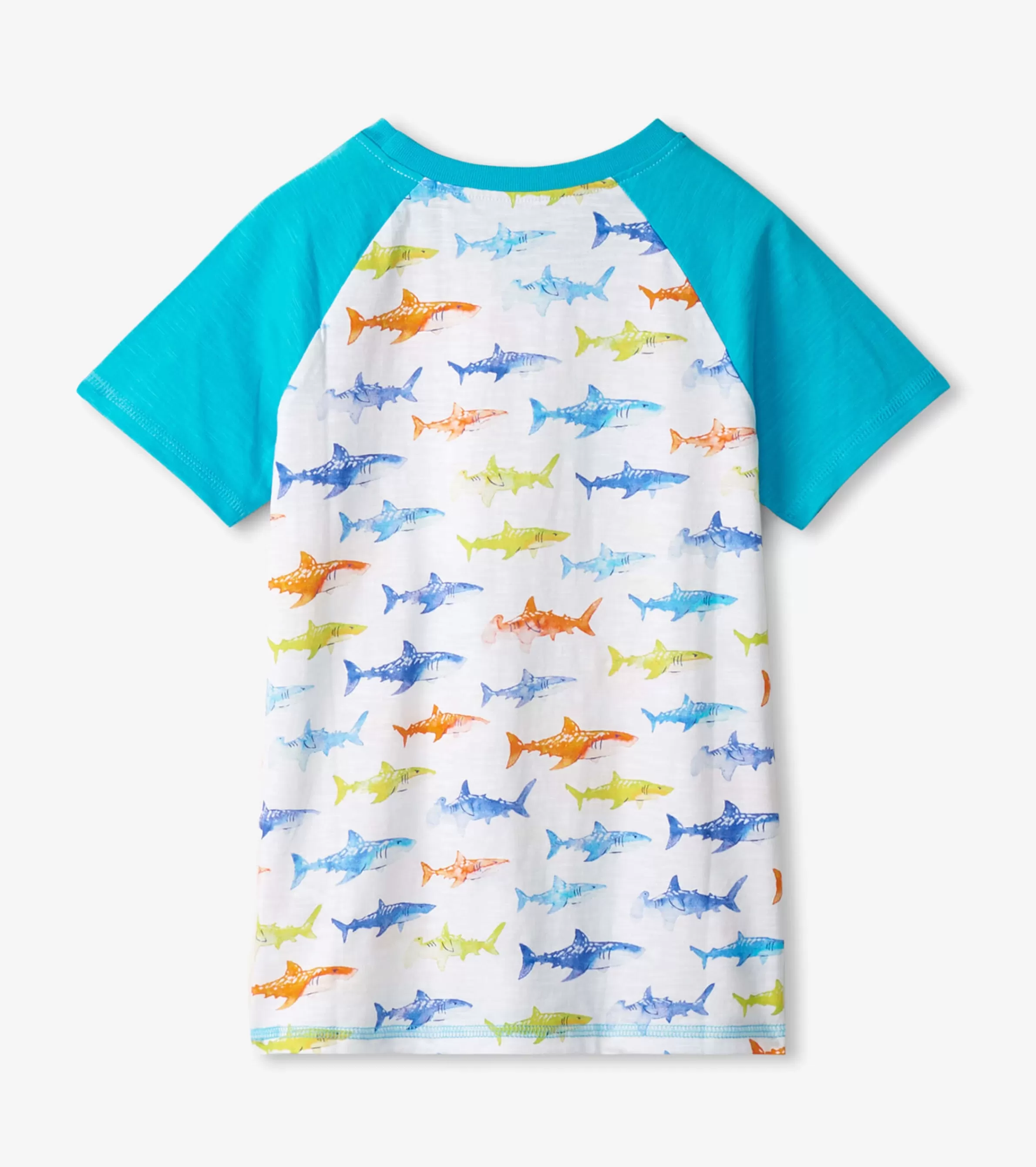 BOY Hatley Tops*Boys Painted Sharks Raglan T-Shirt